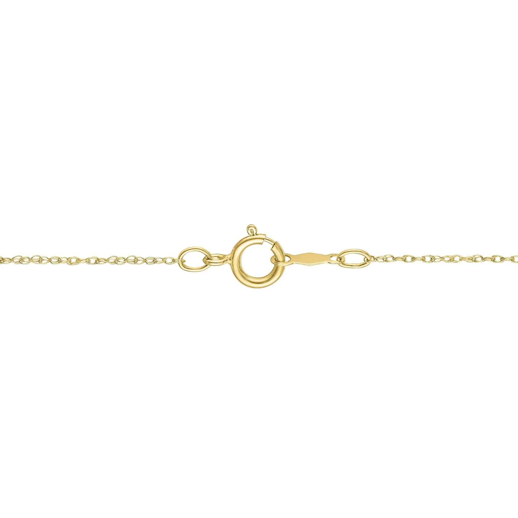 Oval Lab-Created Ruby and Diamond Accent Halo Pendant Necklace 10K Yellow Gold White Size 18" - Image 3