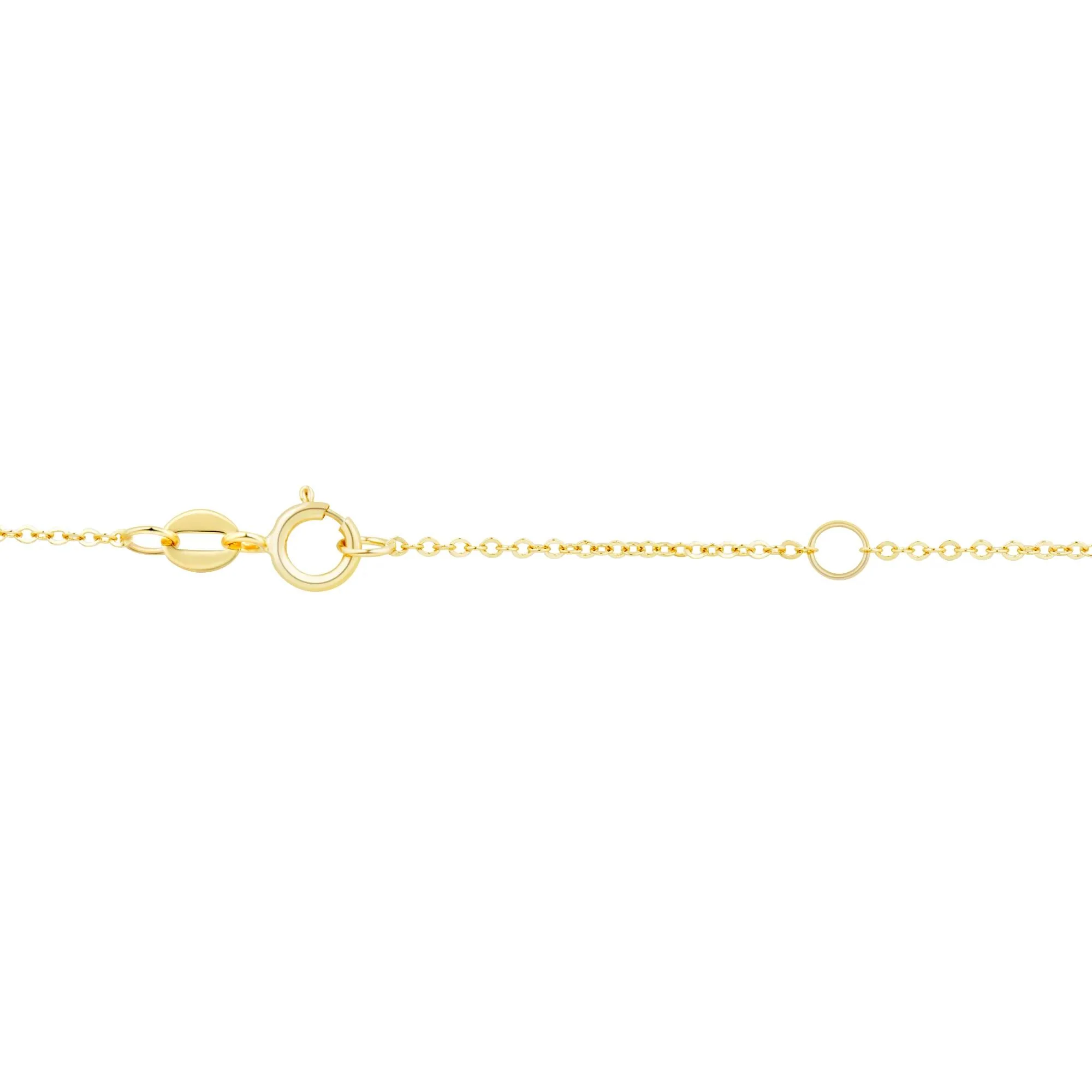 Diamond-Cut Cross Pendant Necklace 14K Yellow Gold Size 18" - Image 3