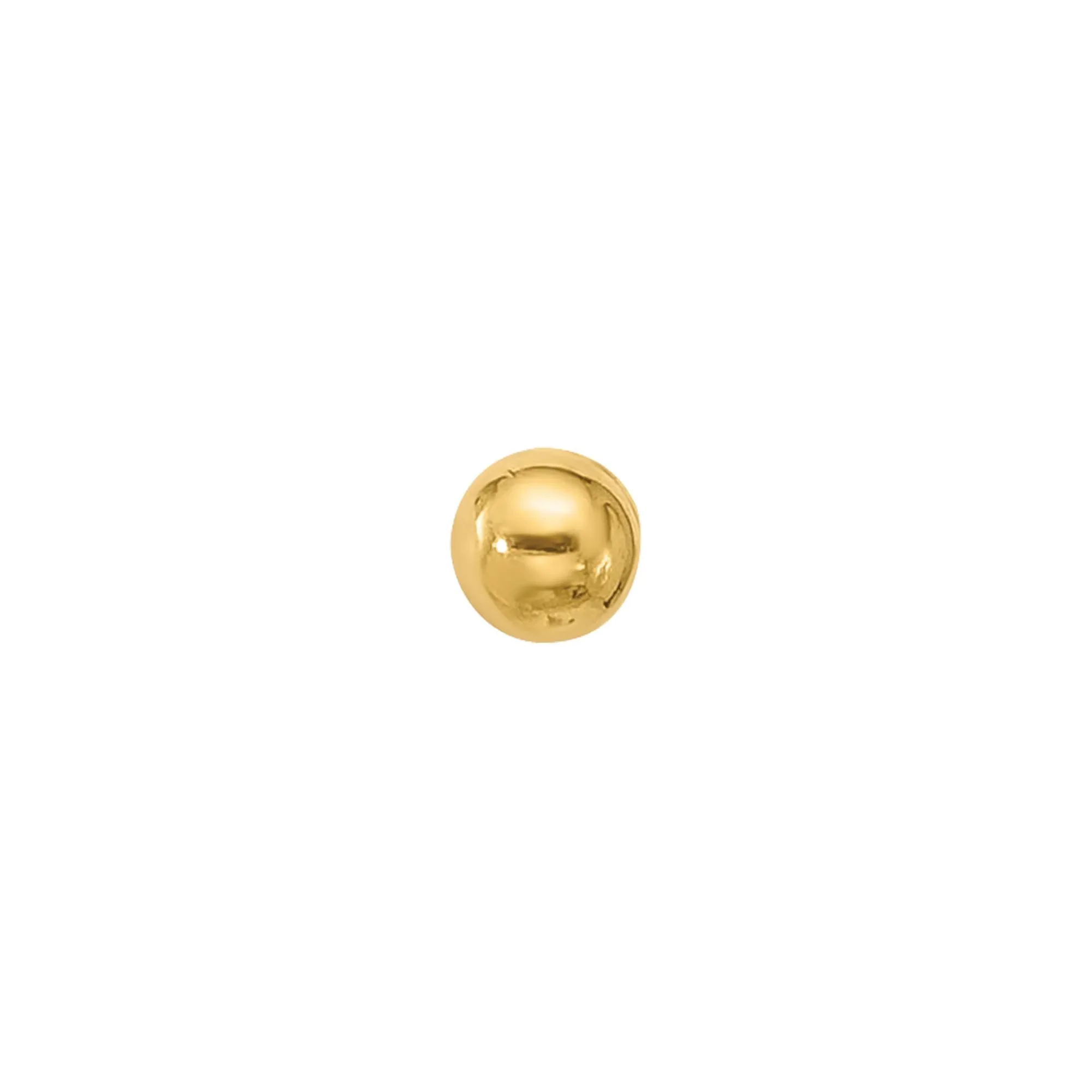 Polished Cartilage-Friendly Ball Bar Labret Stud 16 Gauge Yellow Size 2.50mm - Image 3