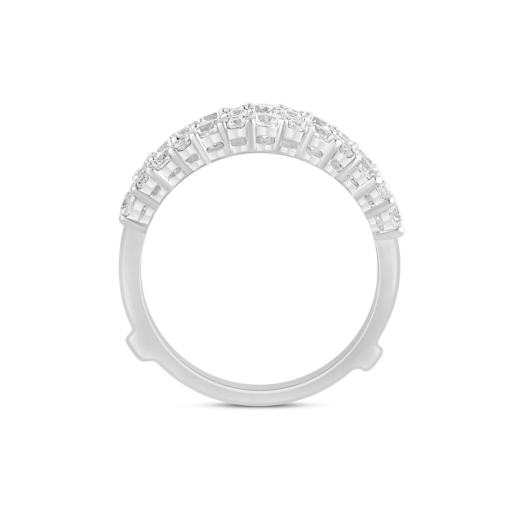 1 3/8 CT. Tw. Lab Grown Diamond Ring Enhancer 14K White Gold Size 6 6mm - Image 2