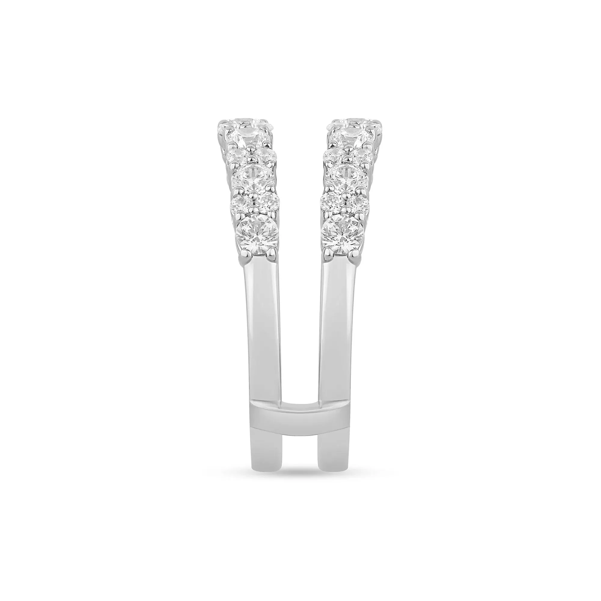 1 3/8 CT. Tw. Lab Grown Diamond Ring Enhancer 14K White Gold Size 9 6mm - Image 3