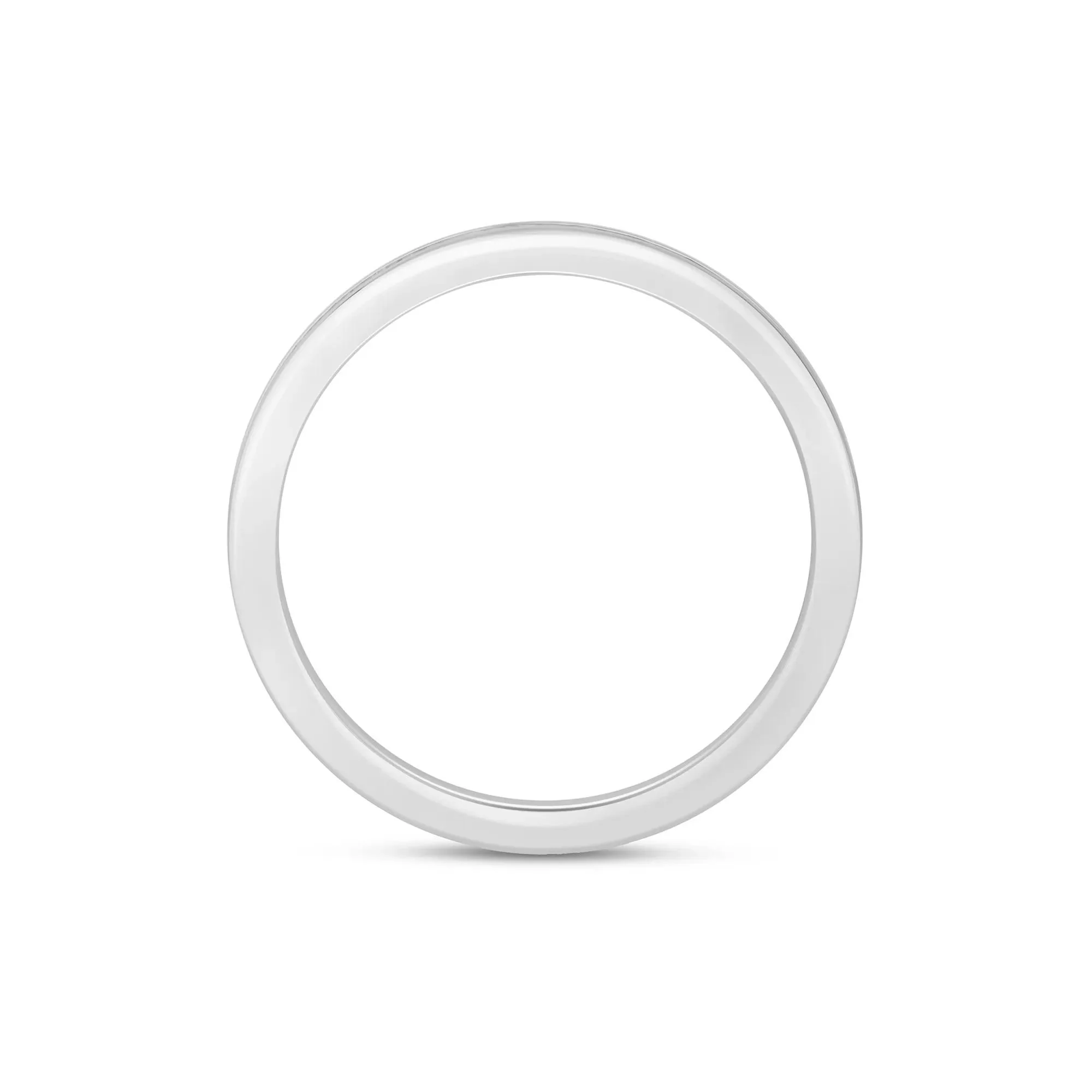 1/3 CT. Tw. Lab Grown Diamond Channel-Set Wedding Band Ring 14K White Gold Round Brilliant Cut Size 7.5 3mm - Image 2