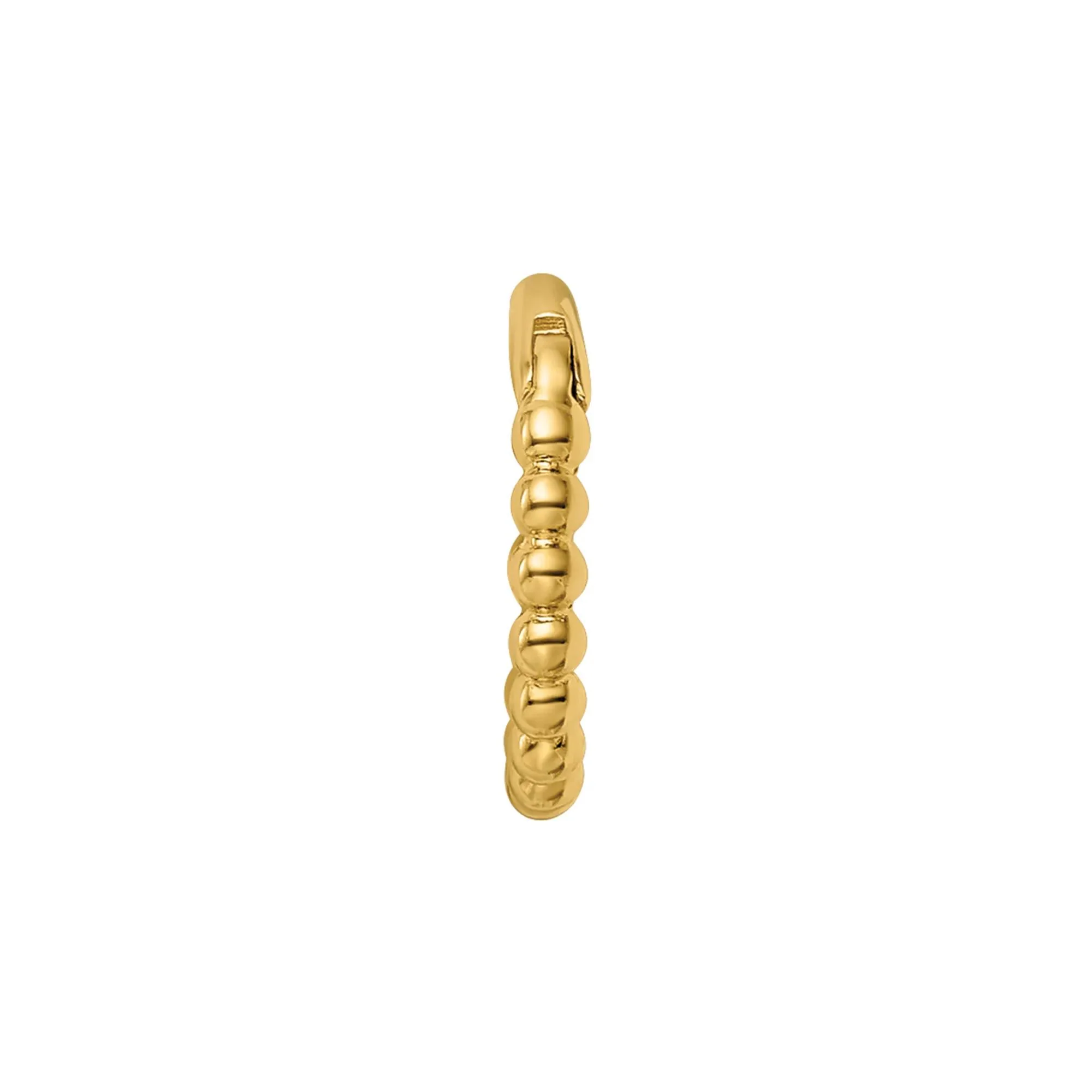 Beaded Cartilage Ring 14K Yellow Gold 14 Gauge Size 10.50mm - Image 3