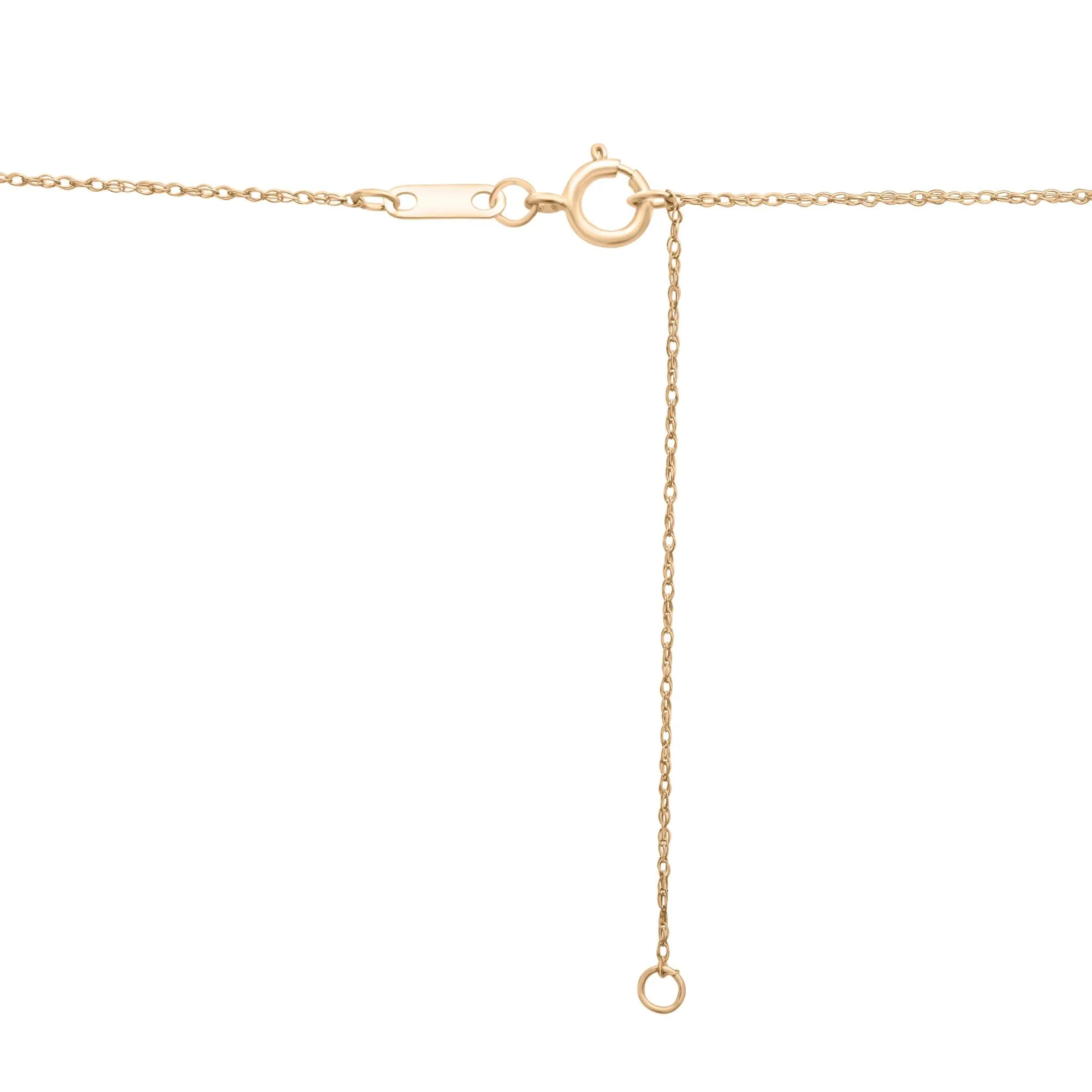 Lab-Created Ruby Octagon Faux-Bezel Pendant Necklace 10K Yellow Gold Size 18" - Image 4