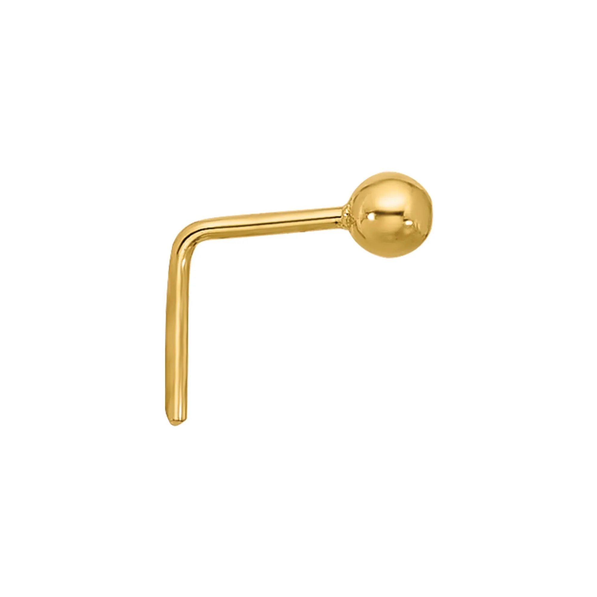 Polished Ball Nose Stud 22 Gauge Yellow Size 2.00mm - Image 2