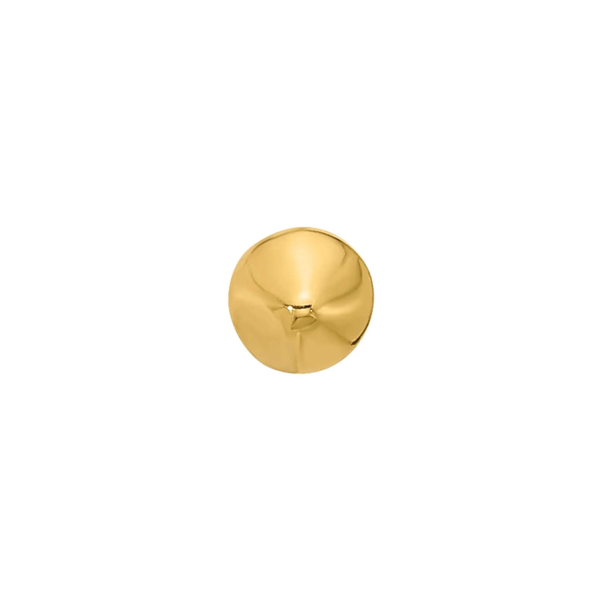 Pyramid Nose Stud 14K Yellow Gold 22 Gauge Size 3.40mm - Image 3