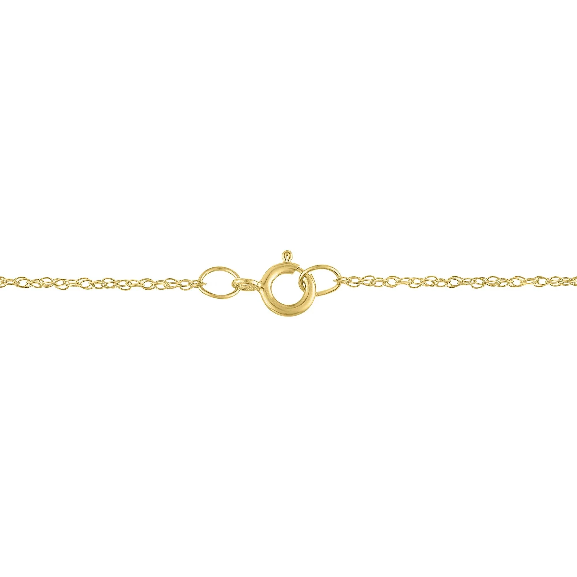 Lab-Created Emerald and Diamond Accent Clover Pendant Necklace 10K Yellow Gold Size 18" - Image 2