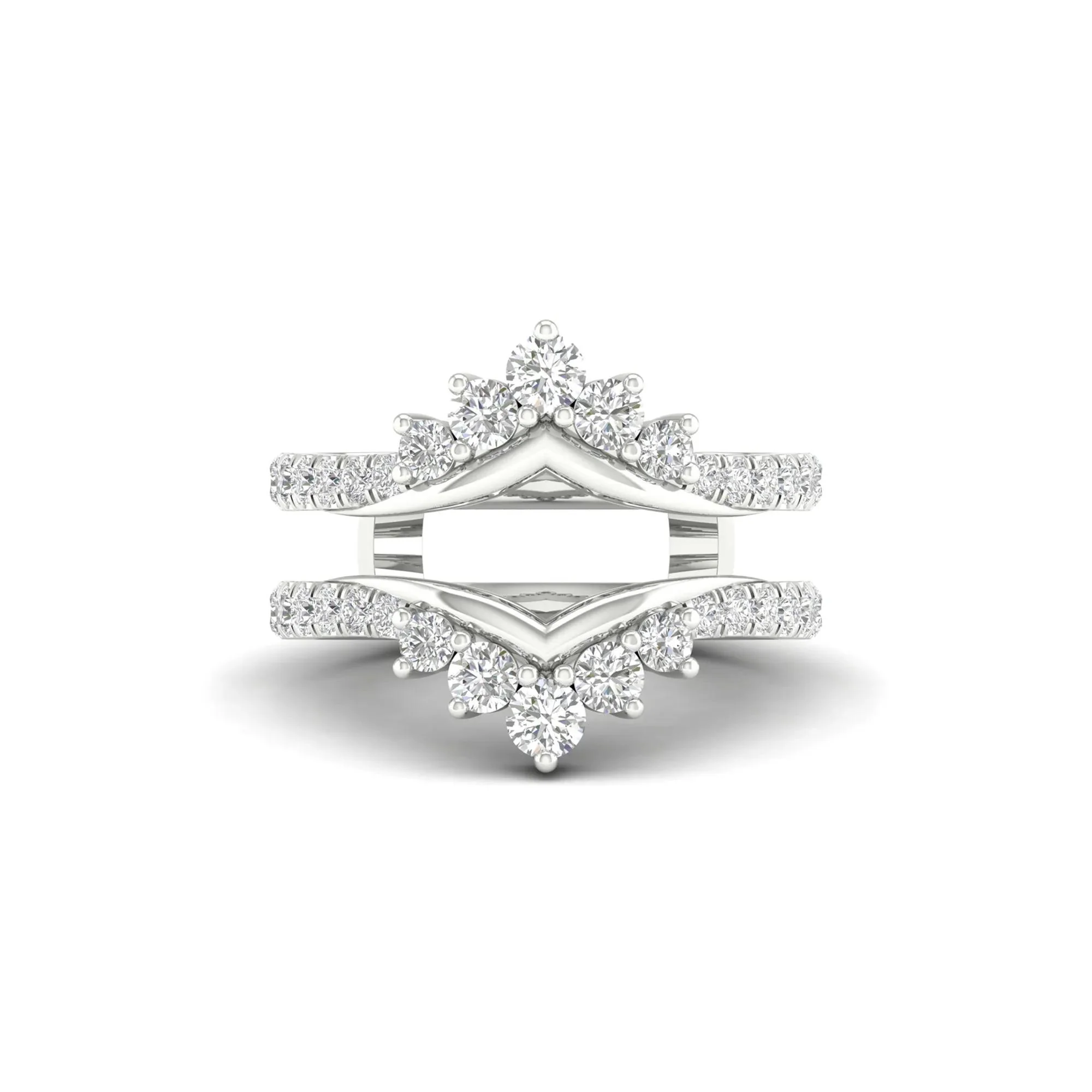 1 CT. Tw. Lab Grown Diamond Ring Enhancer 14K White Gold Size 7