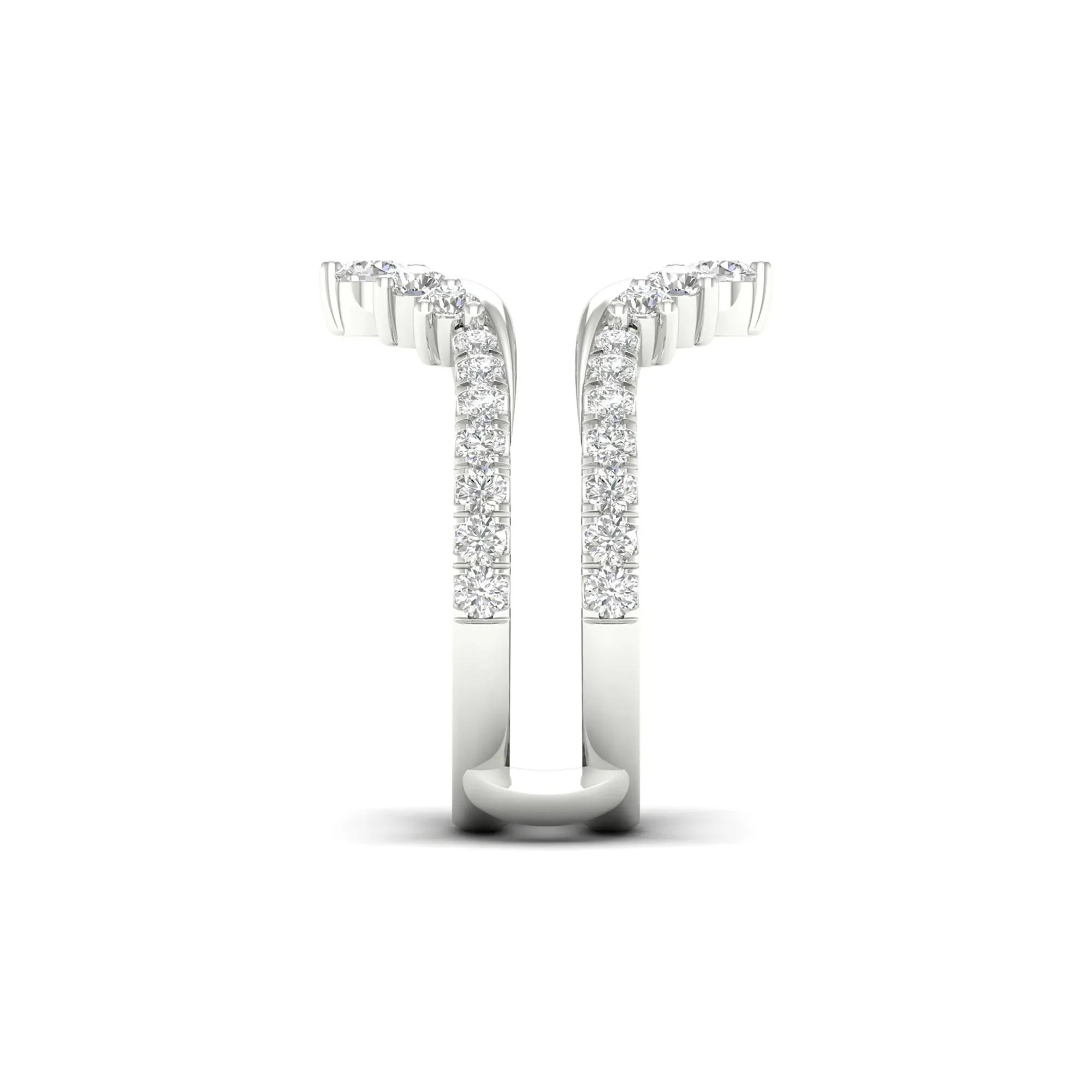 1 CT. Tw. Lab Grown Diamond Ring Enhancer 14K White Gold Size 8.5 - Image 3