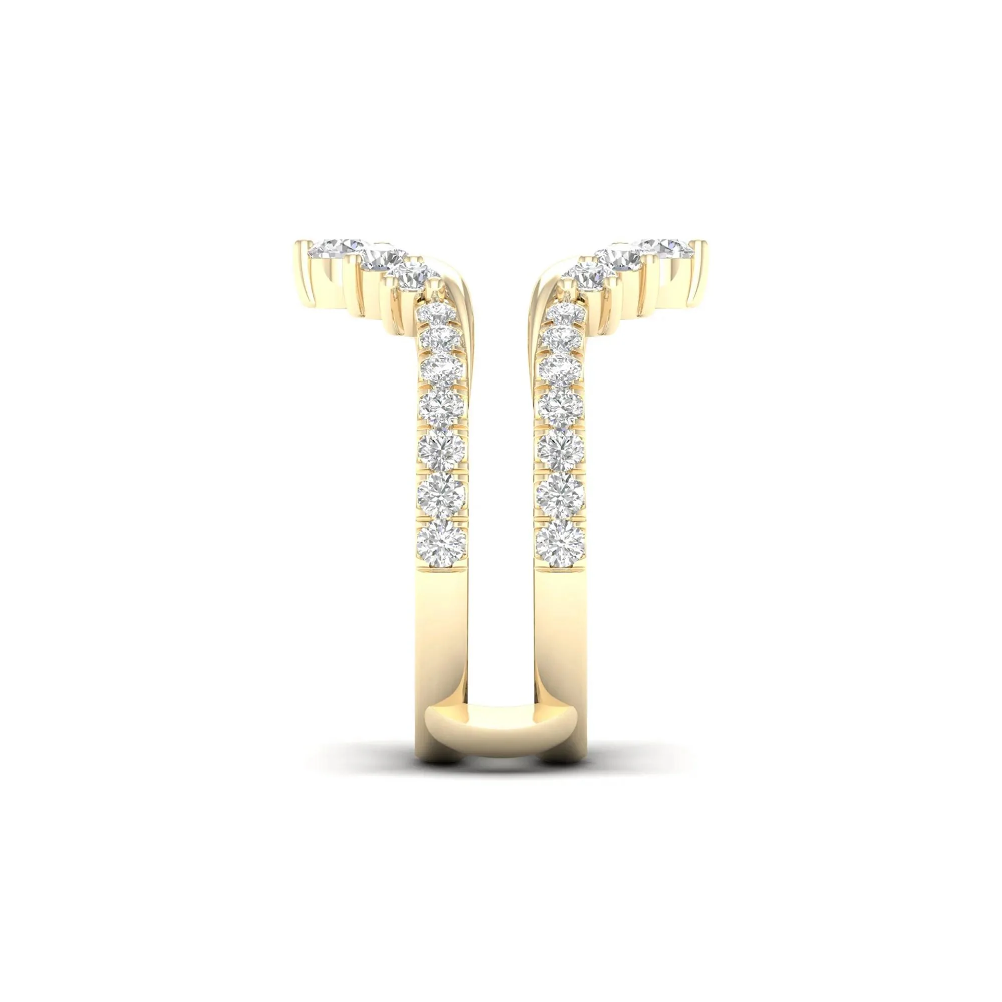 1 CT. Tw. Lab Grown Diamond Ring Enhancer 14K Yellow Gold Size 7.5 - Image 3