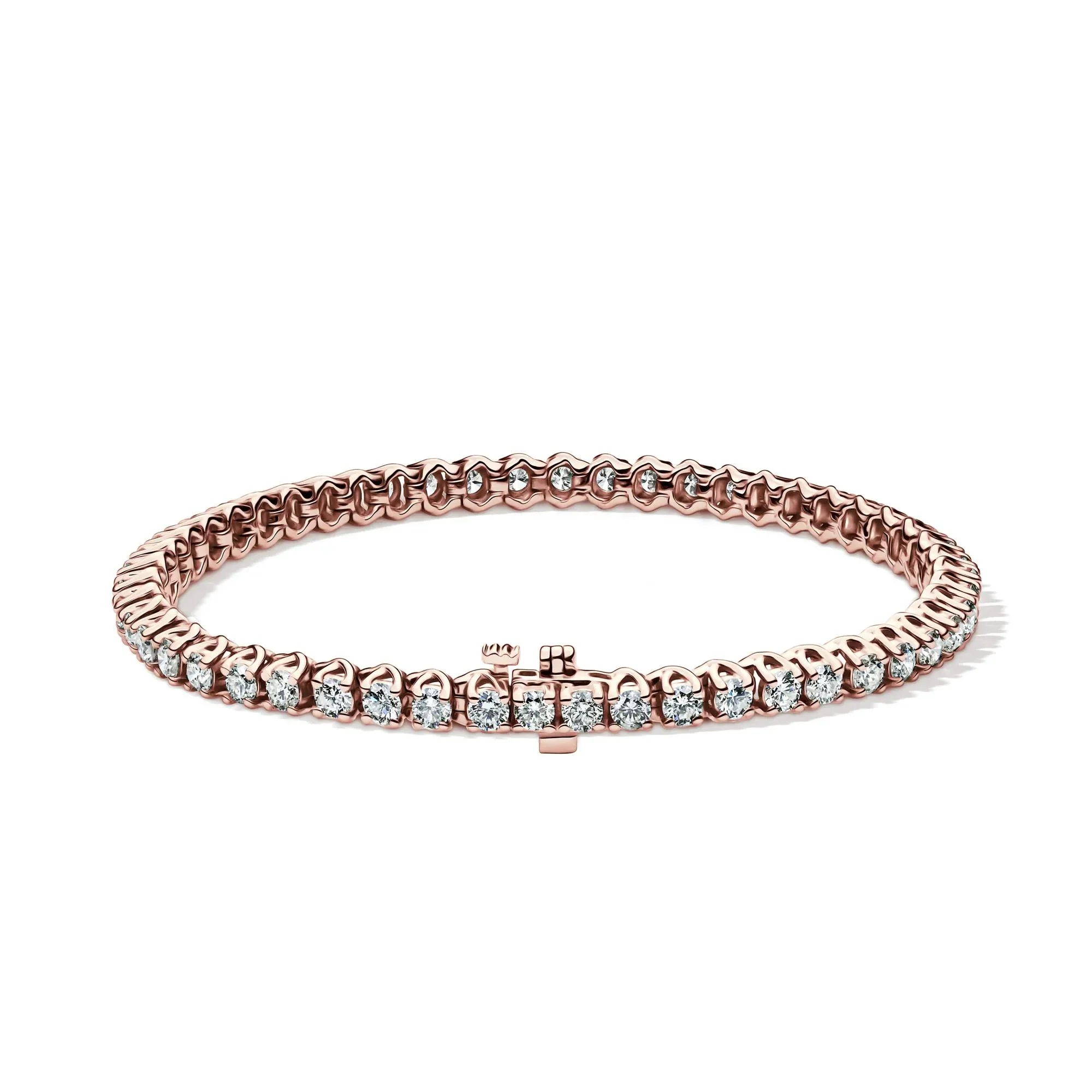 5 CT. Tw. Diamond Tennis Bracelet 10K Rose Gold Size 7.40mm - Image 2
