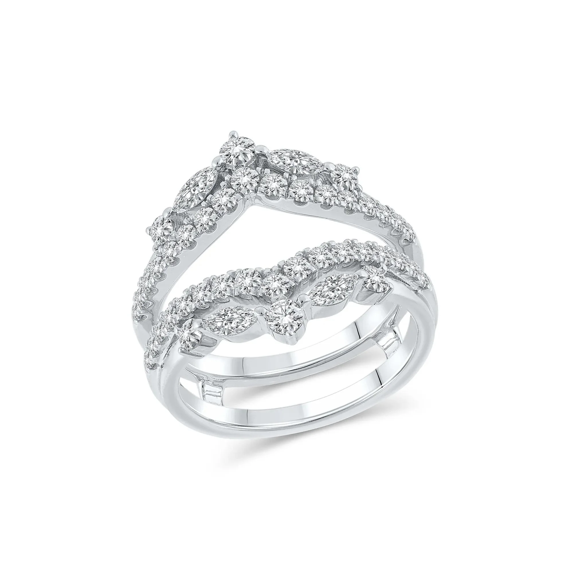 1/4 CT. Tw. Lab Grown Diamond Insert 14K White Gold (1-) Ring Round Brilliant Cut Size 6 - Image 4