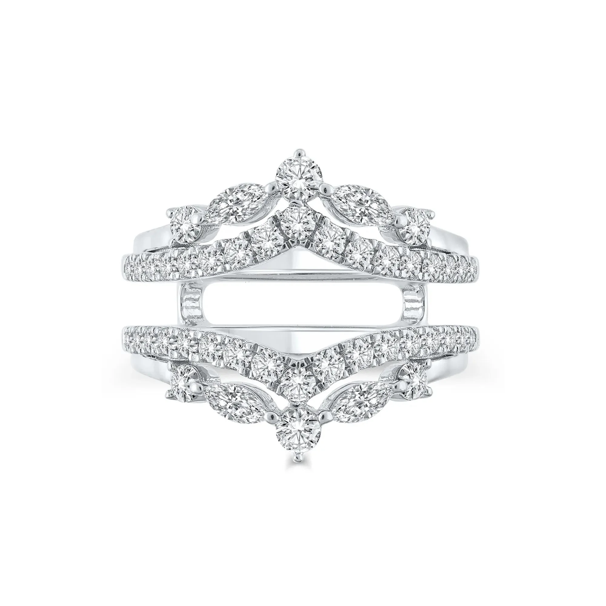 1/4 CT. Tw. Lab Grown Diamond Insert 14K White Gold (1-) Ring Round Brilliant Cut Size 8