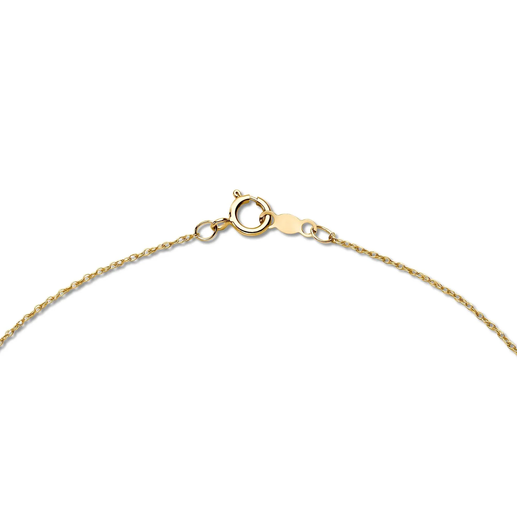 1/5 CT. Tw. Opal and Diamond Oval-Shaped Pendant Necklace 10K Yellow Gold Size 18" - Image 2