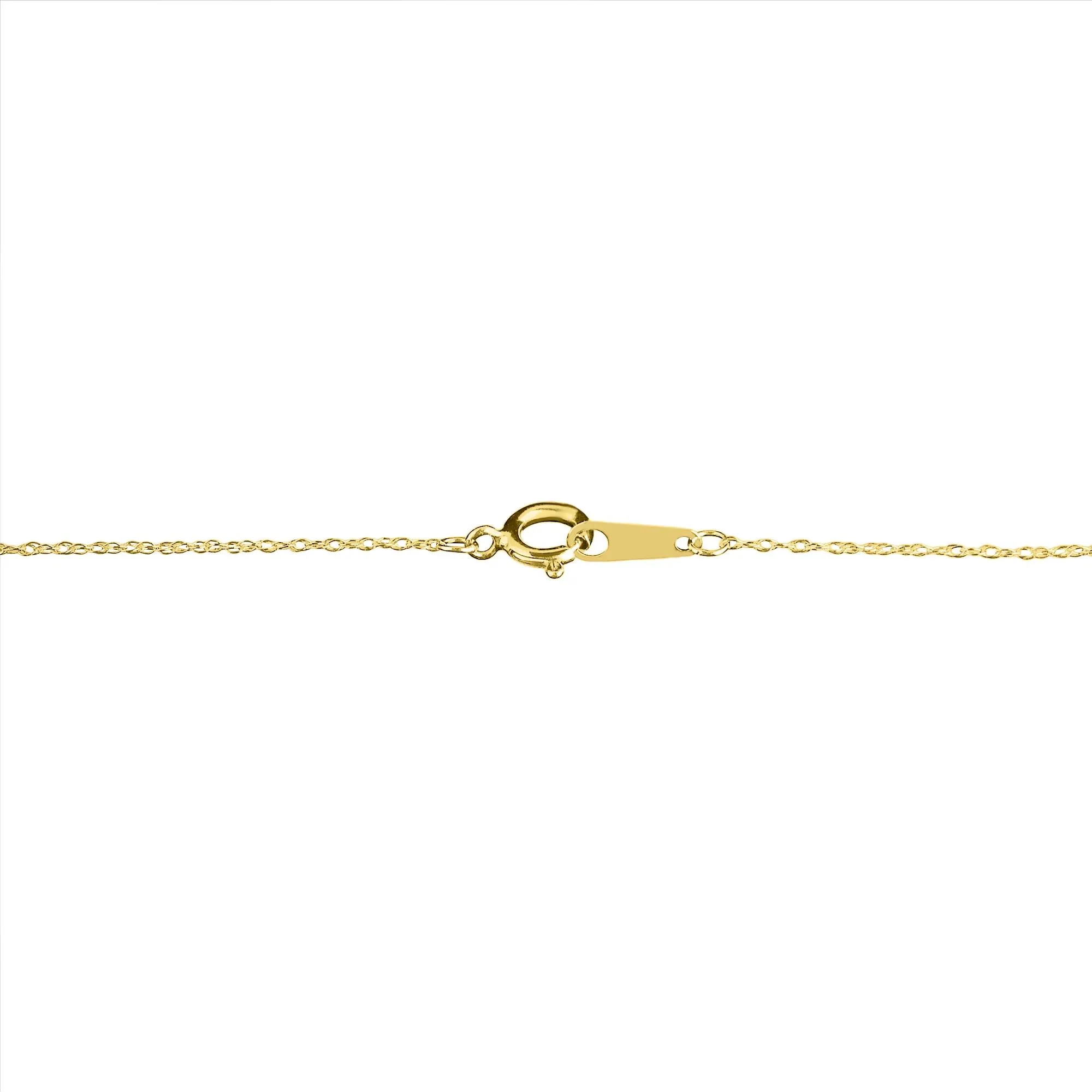 Children’s Beaded Cross 14K Yellow Gold Necklace Size 15" - Image 3