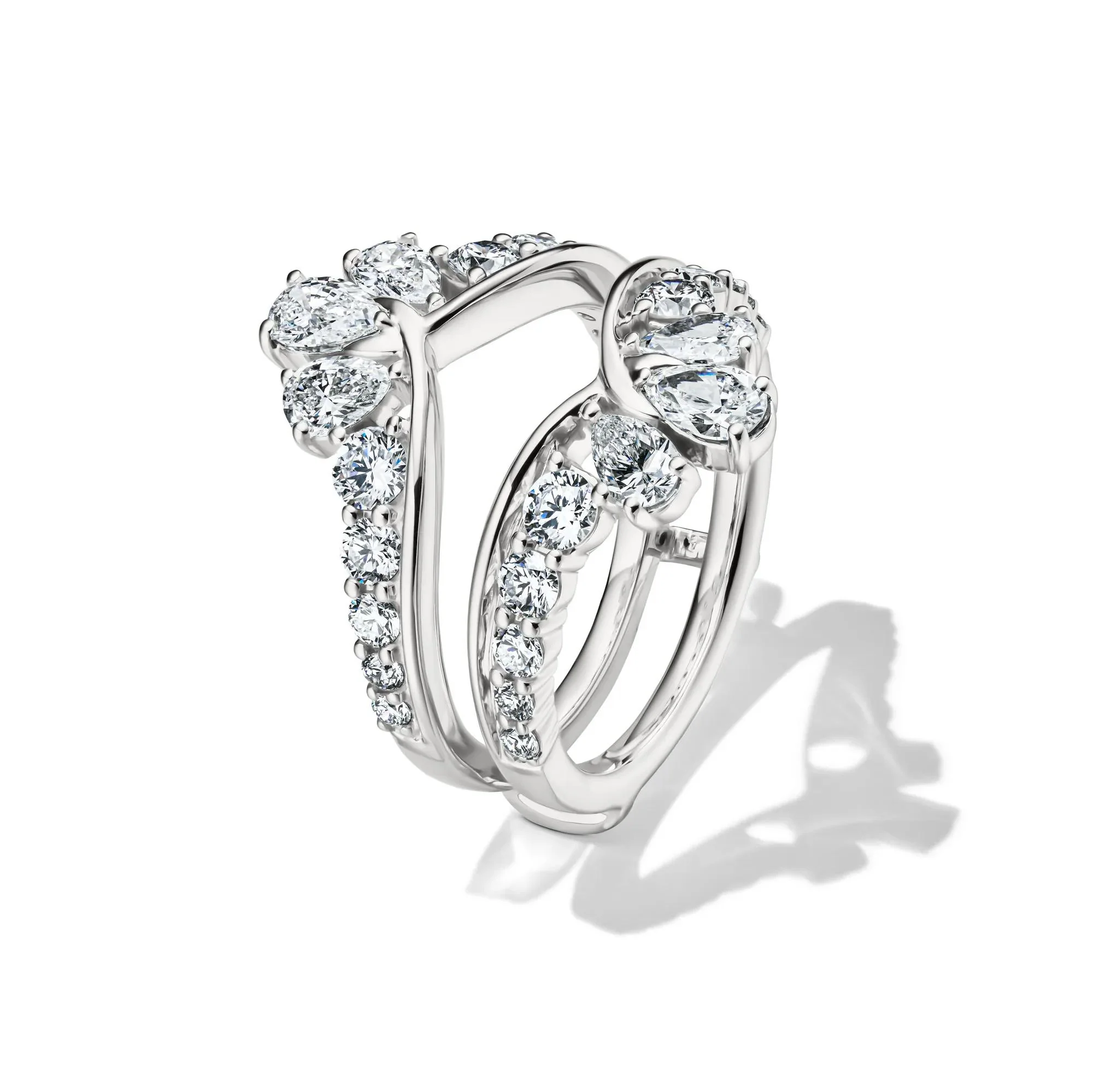 2 CT. Tw. Lab Grown Diamond Insert 14K White Gold Ring Round Brilliant Cut Size 7 1mm - Image 4