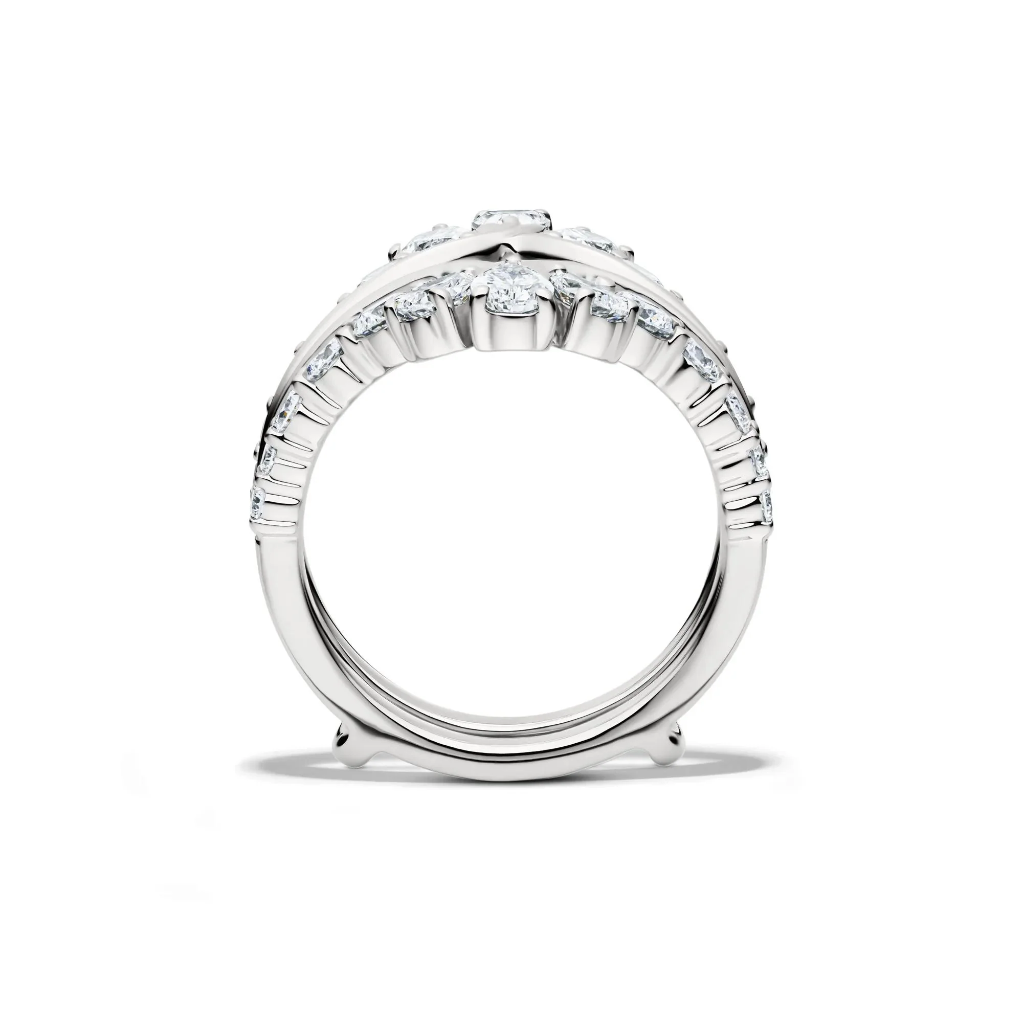 2 CT. Tw. Lab Grown Diamond Insert 14K White Gold Ring Round Brilliant Cut Size 8.5 1mm - Image 2