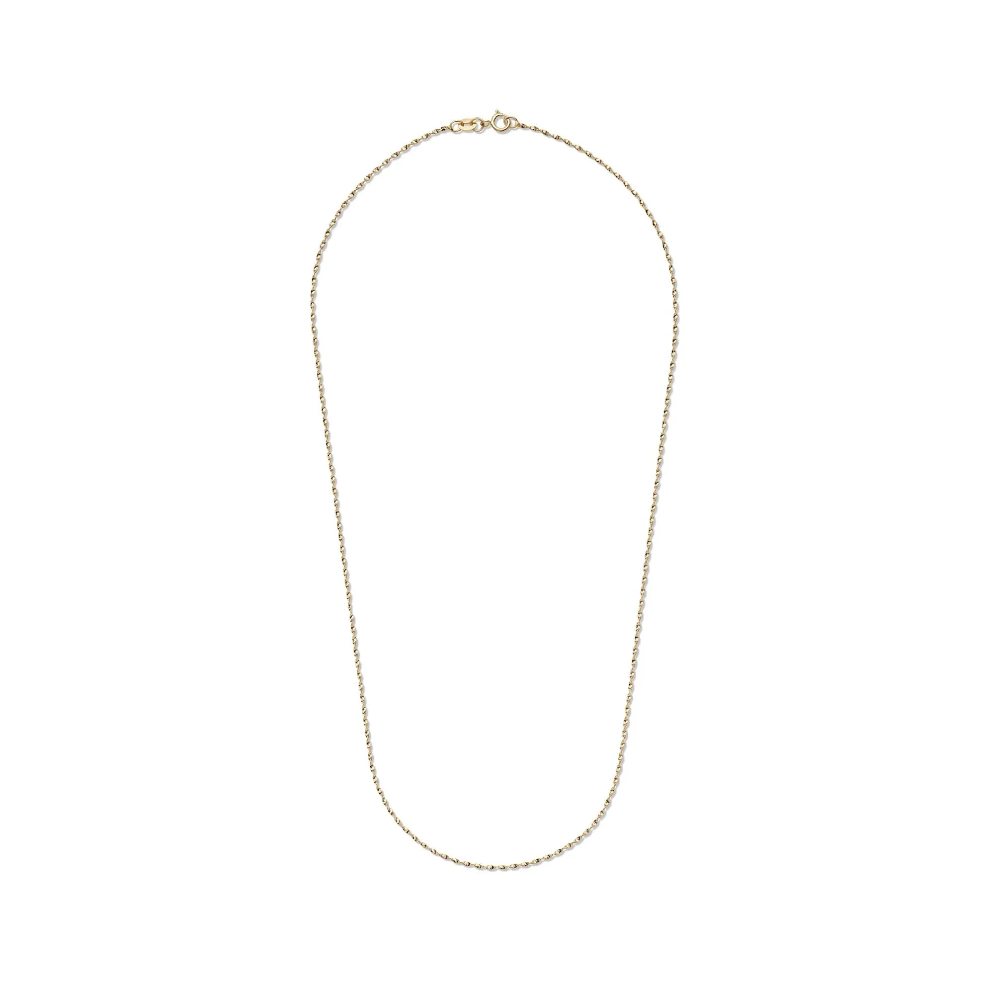 Diamond-Cut Twist Chain 14K Yellow Gold Necklace Size 18" - Image 3