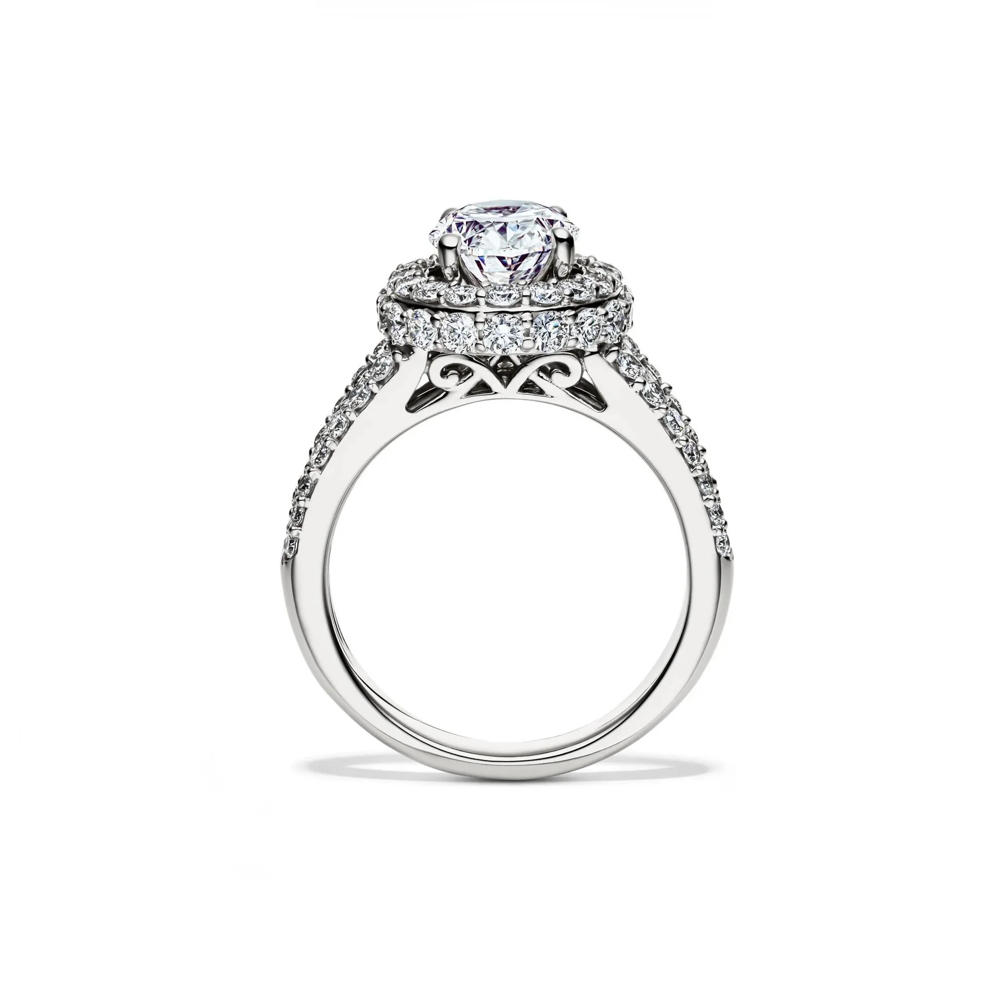 4 CT. Tw. Lab Grown Diamond Oval Engagement Ring 14K White Gold Size 8.5 - Image 2