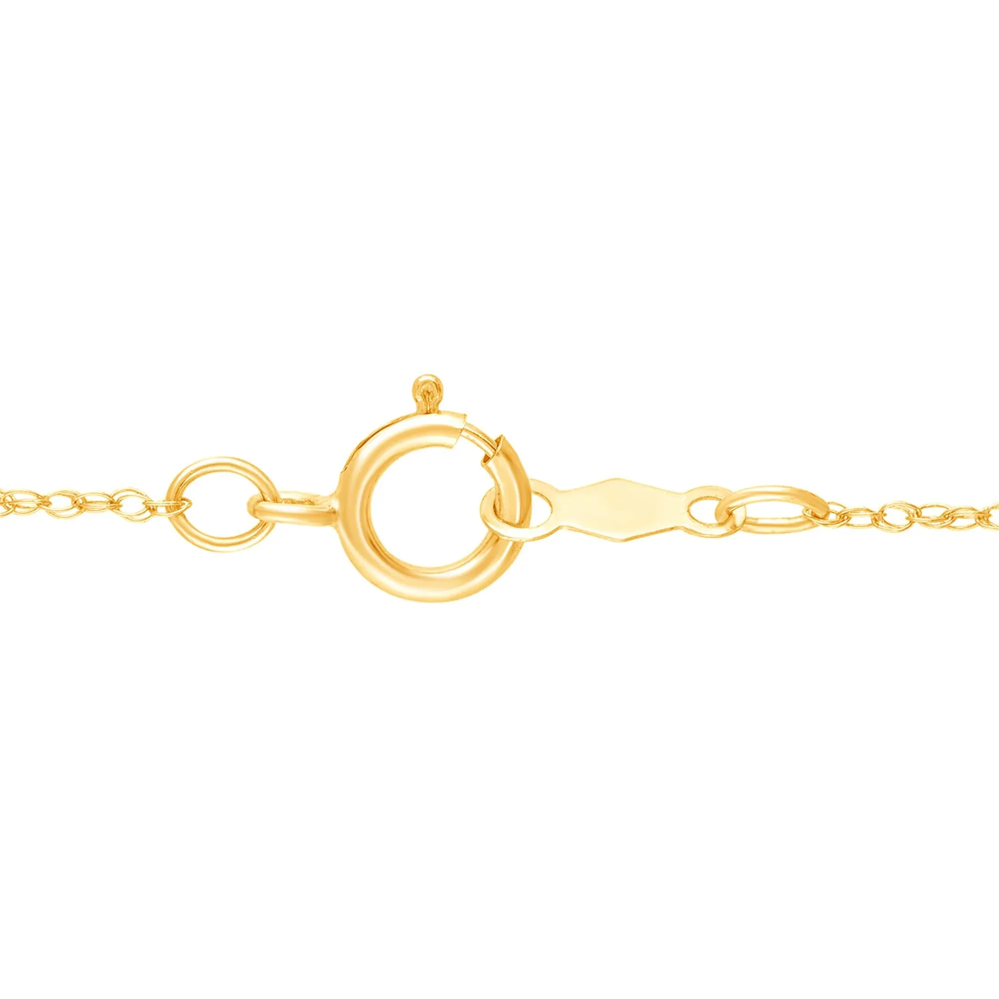 1/8 CT. Tw. Diamond Tipped Cross Pendant Necklace 10K Yellow Gold Size 18" - Image 3
