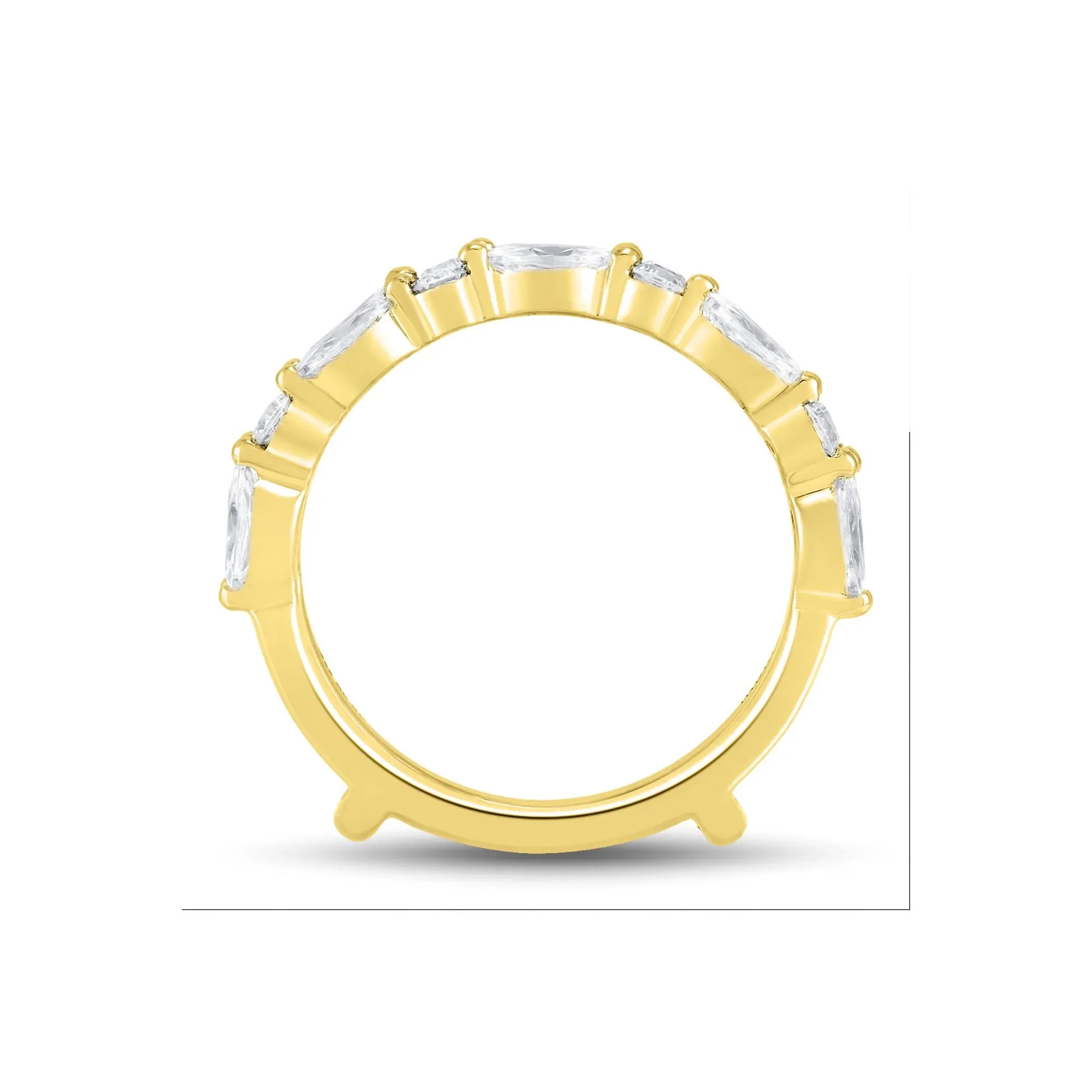 1/4 CT. Tw. Lab Grown Diamond Ring Insert 14K Yellow Gold Round Brilliant Cut Size 9 1mm - Image 2