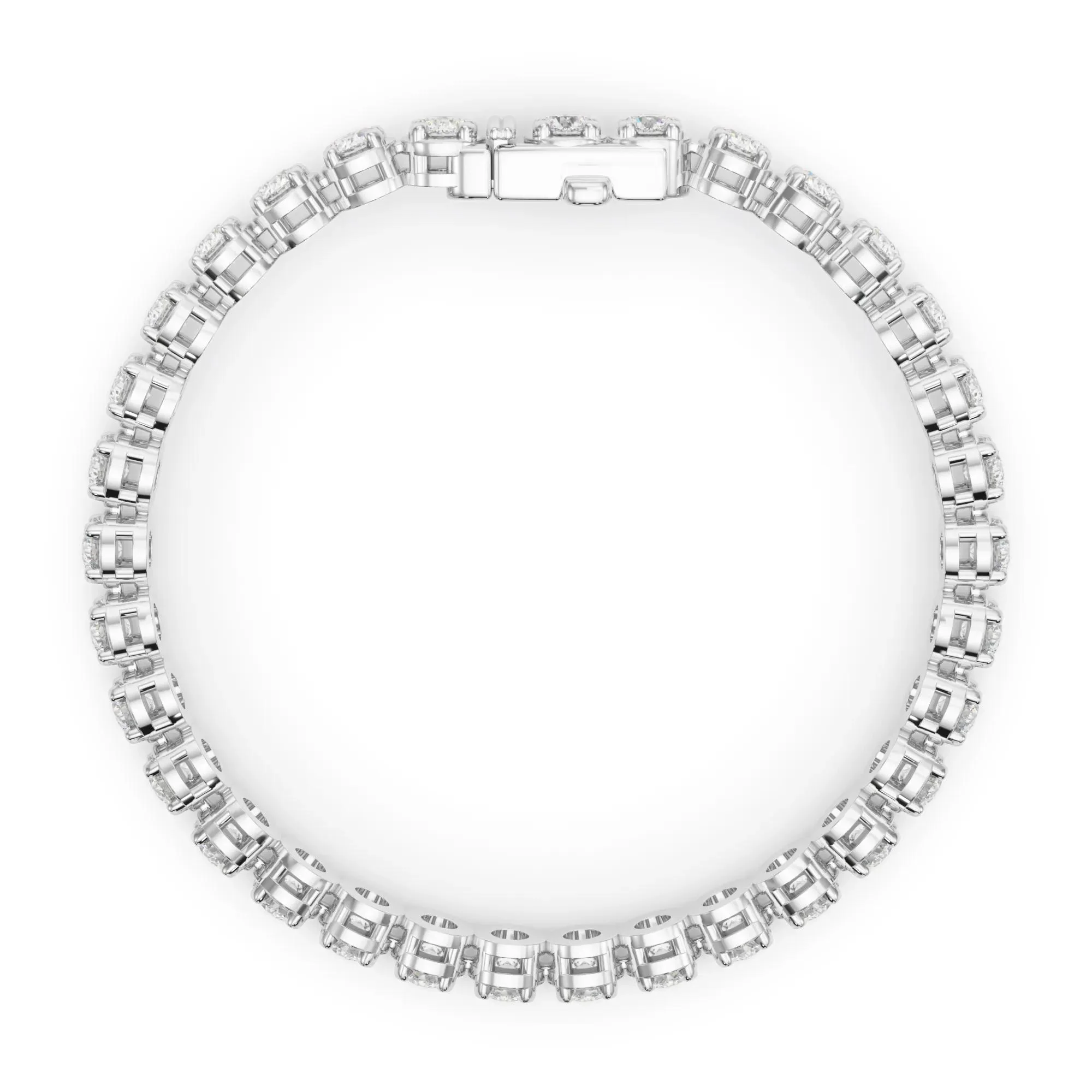 10 1/7 CT. Tw. Lab Grown Diamond Tennis Bracelet 14K White Gold Size 2.00mm - Image 2