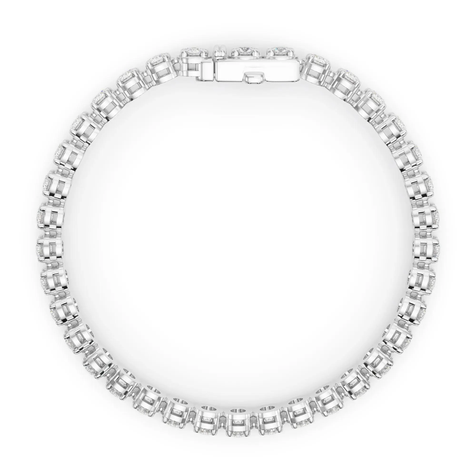 9 CT. Tw. Lab Grown Diamond Tennis Bracelet 14K White Gold Size 2.00mm - Image 2