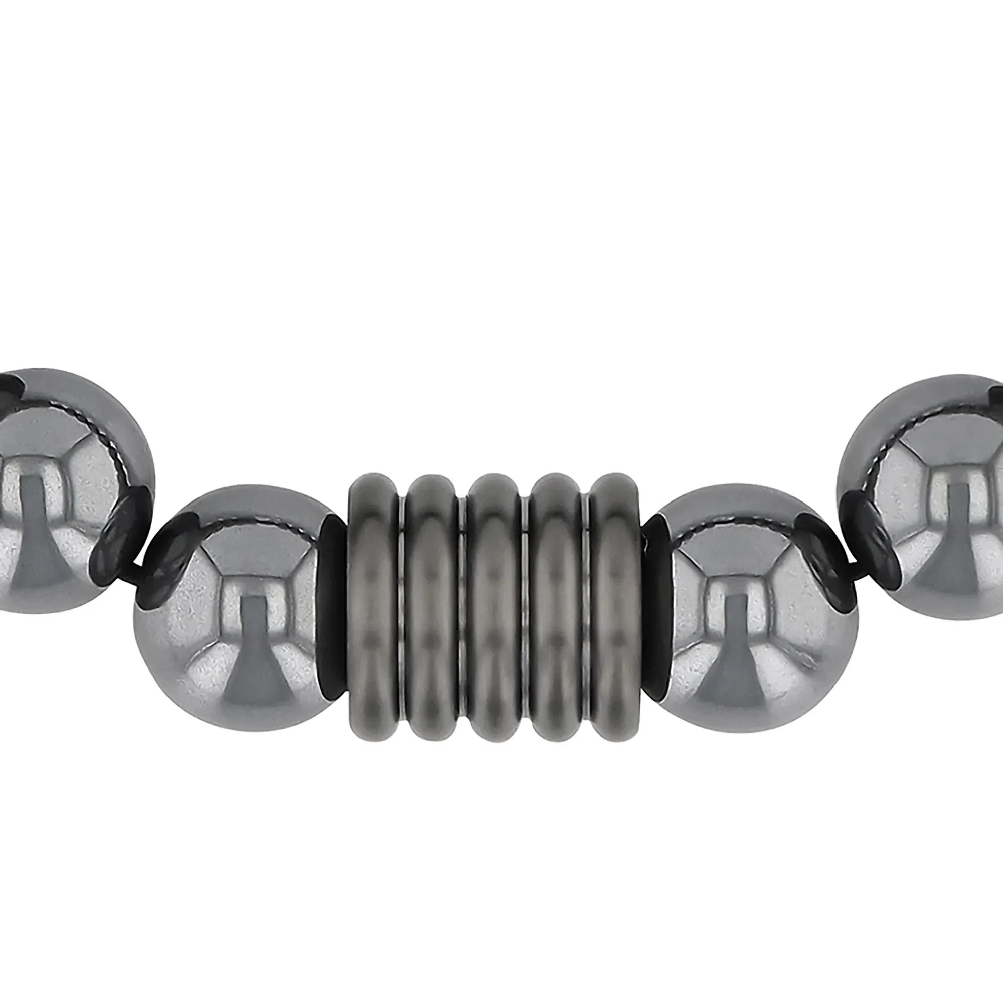 Hematite Bead Bracelet Gray Stainless Steel Size 10.00mm - Image 3