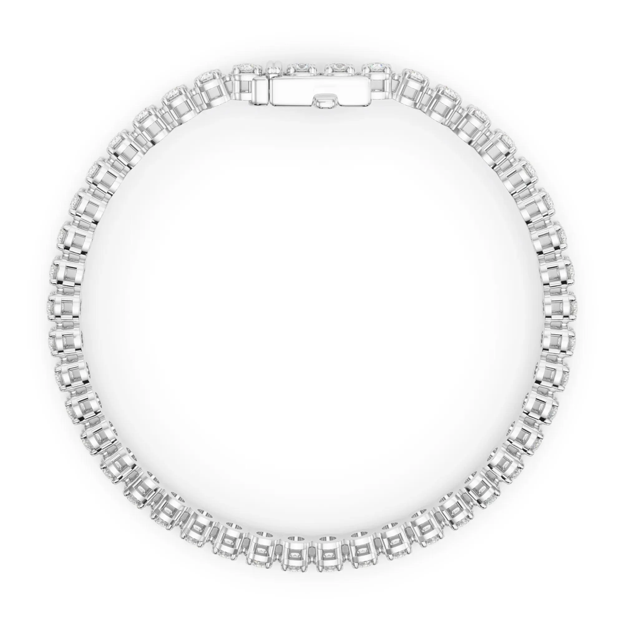5 1/3 CT. Tw. Lab Grown Diamond Tennis Bracelet 14K White Gold Size 2.00mm - Image 2