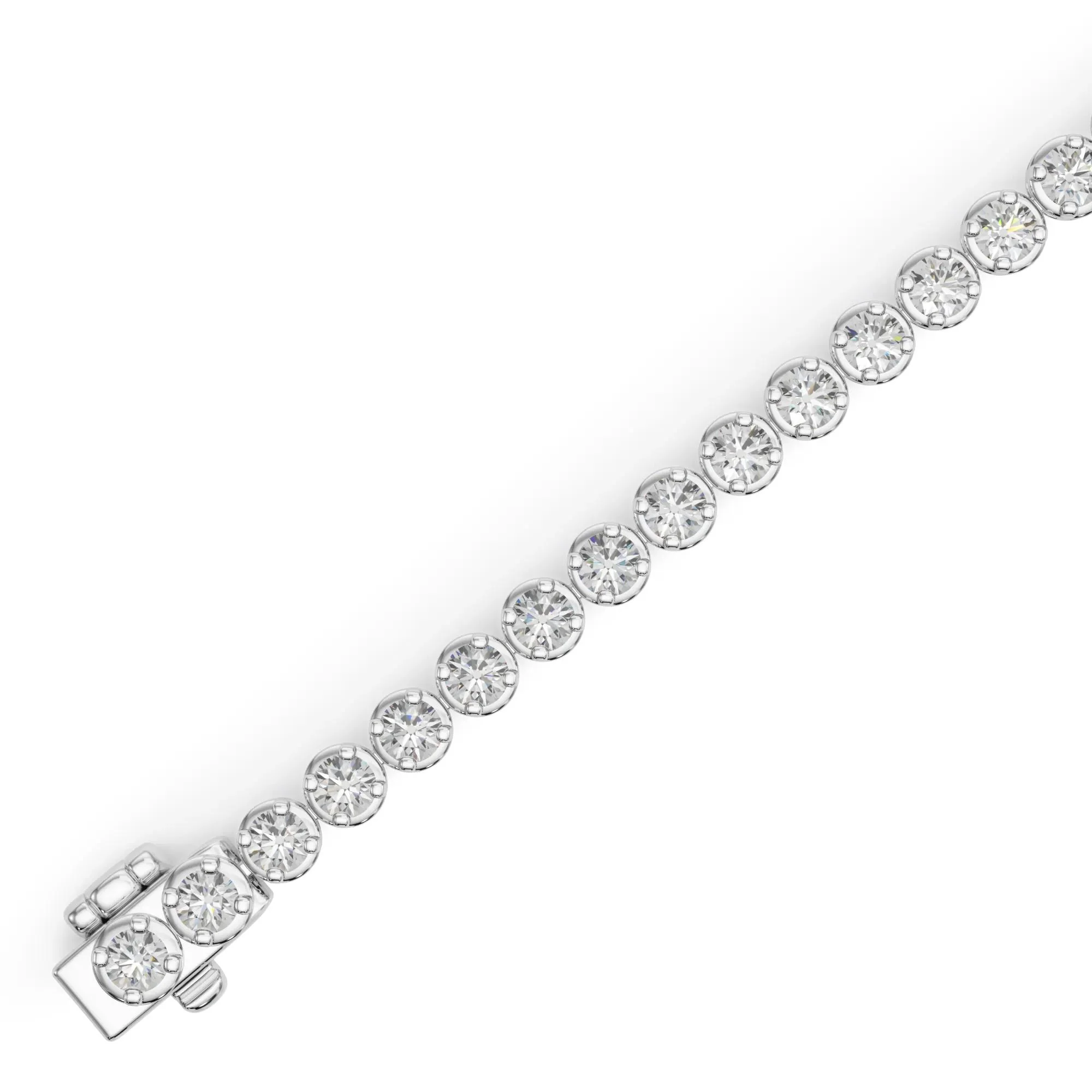 6 5/8 CT. Tw. Lab Grown Diamond Tennis Bracelet 14K White Gold Size 2.00mm - Image 3