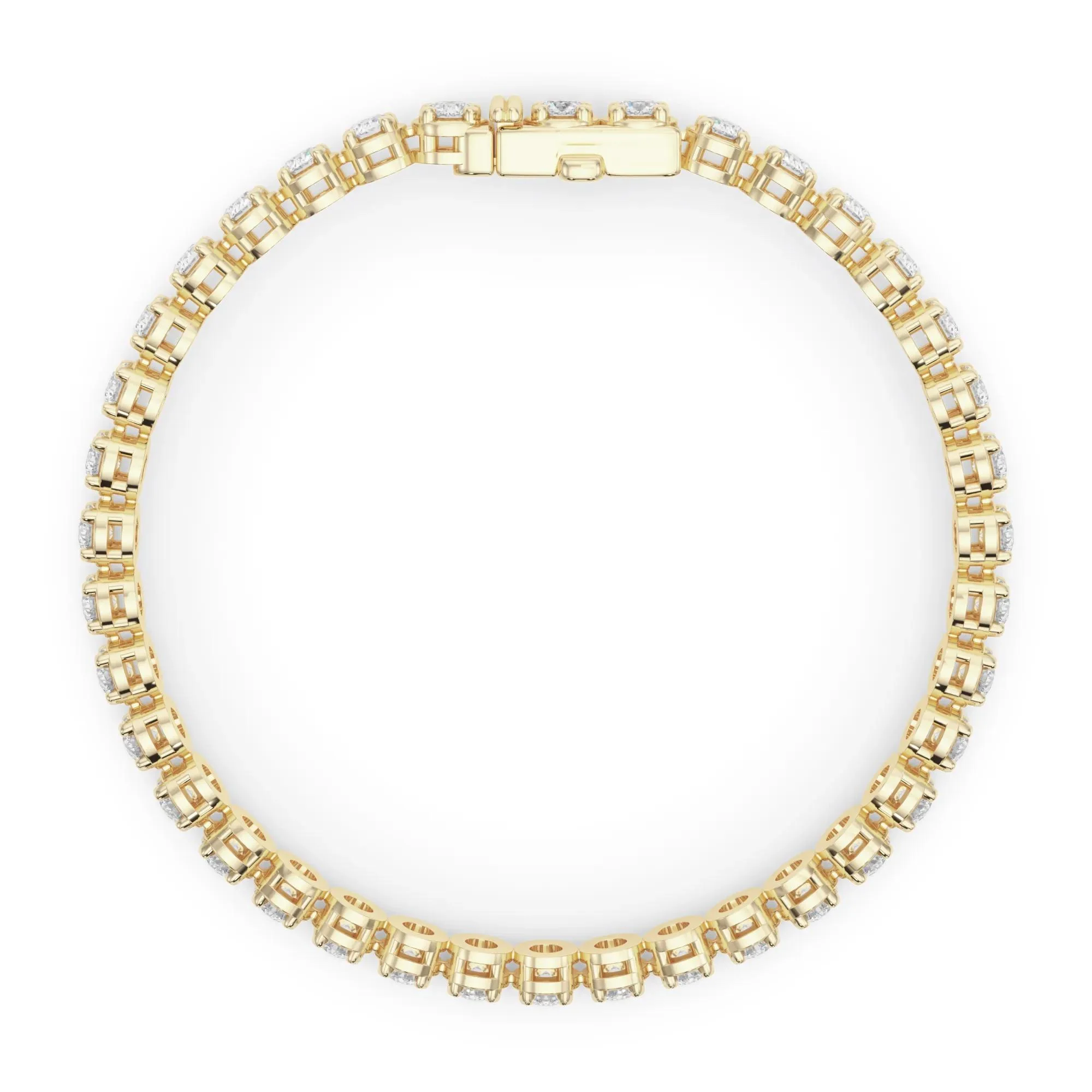 6 5/8 CT. Tw. Lab Grown Diamond Tennis Bracelet 14K Yellow Gold Size 2.00mm - Image 2