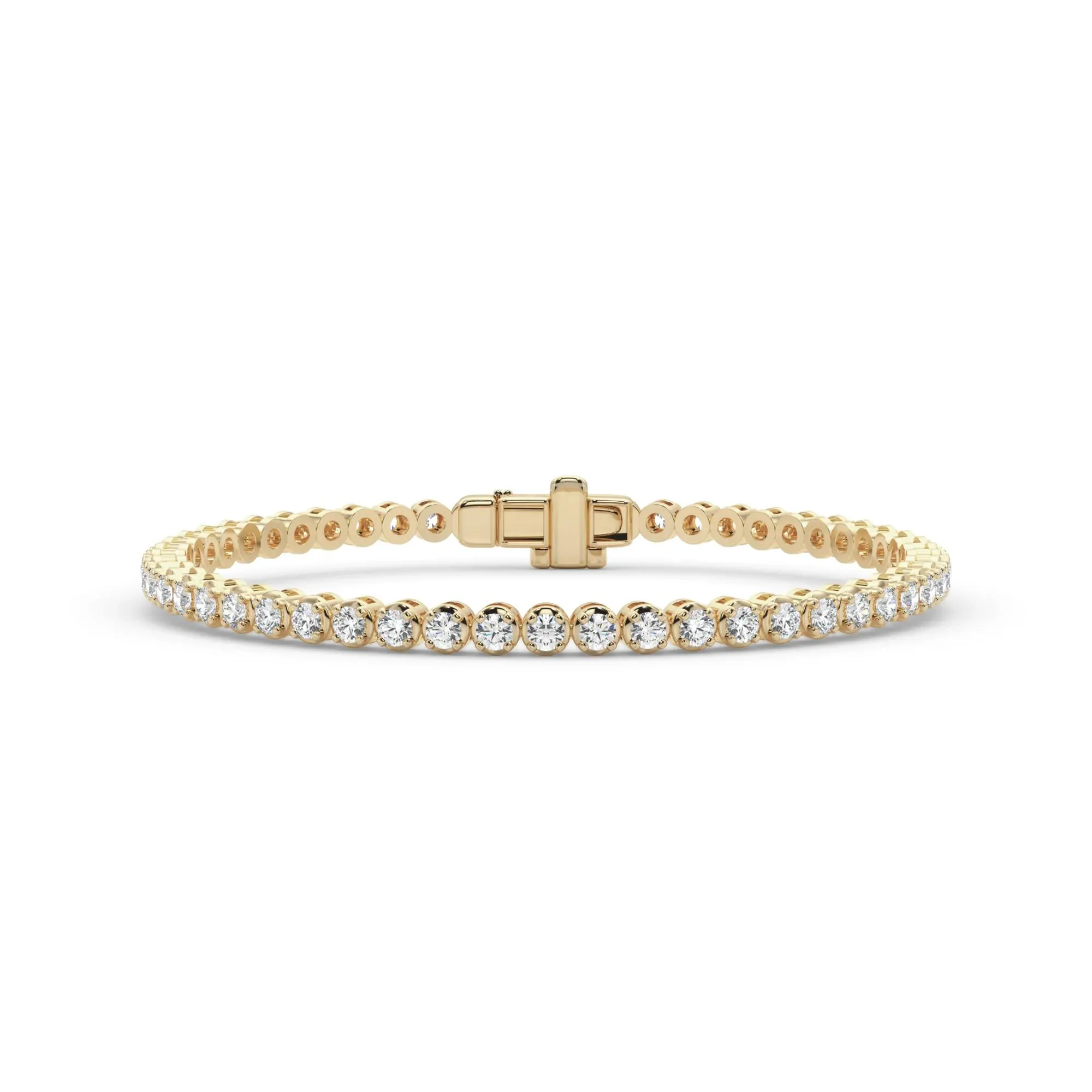 4 1/2 CT. Tw. Lab Grown Diamond Tennis Bracelet 14K Yellow Gold Size 2.00mm