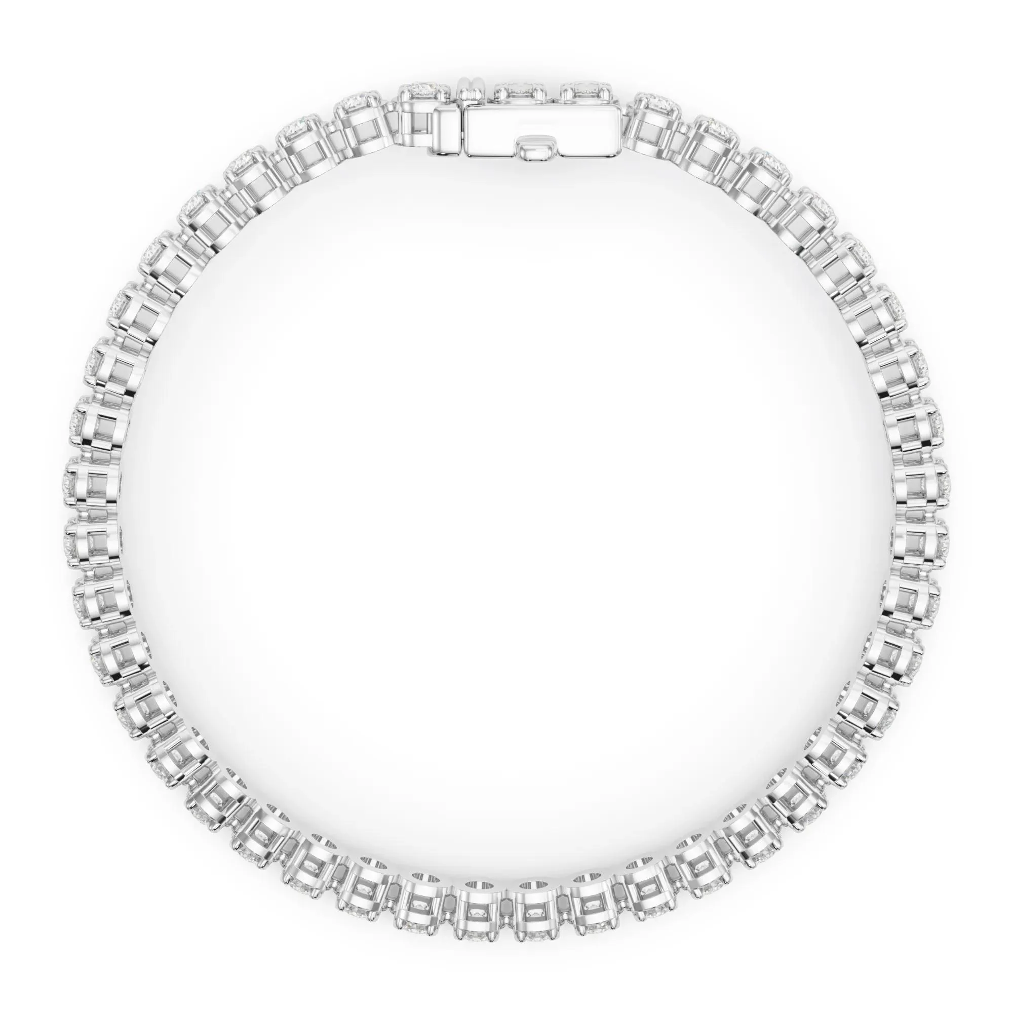 7 5/8 CT. Tw. Lab Grown Diamond Tennis Bracelet 14K White Gold Size 2.00mm - Image 2