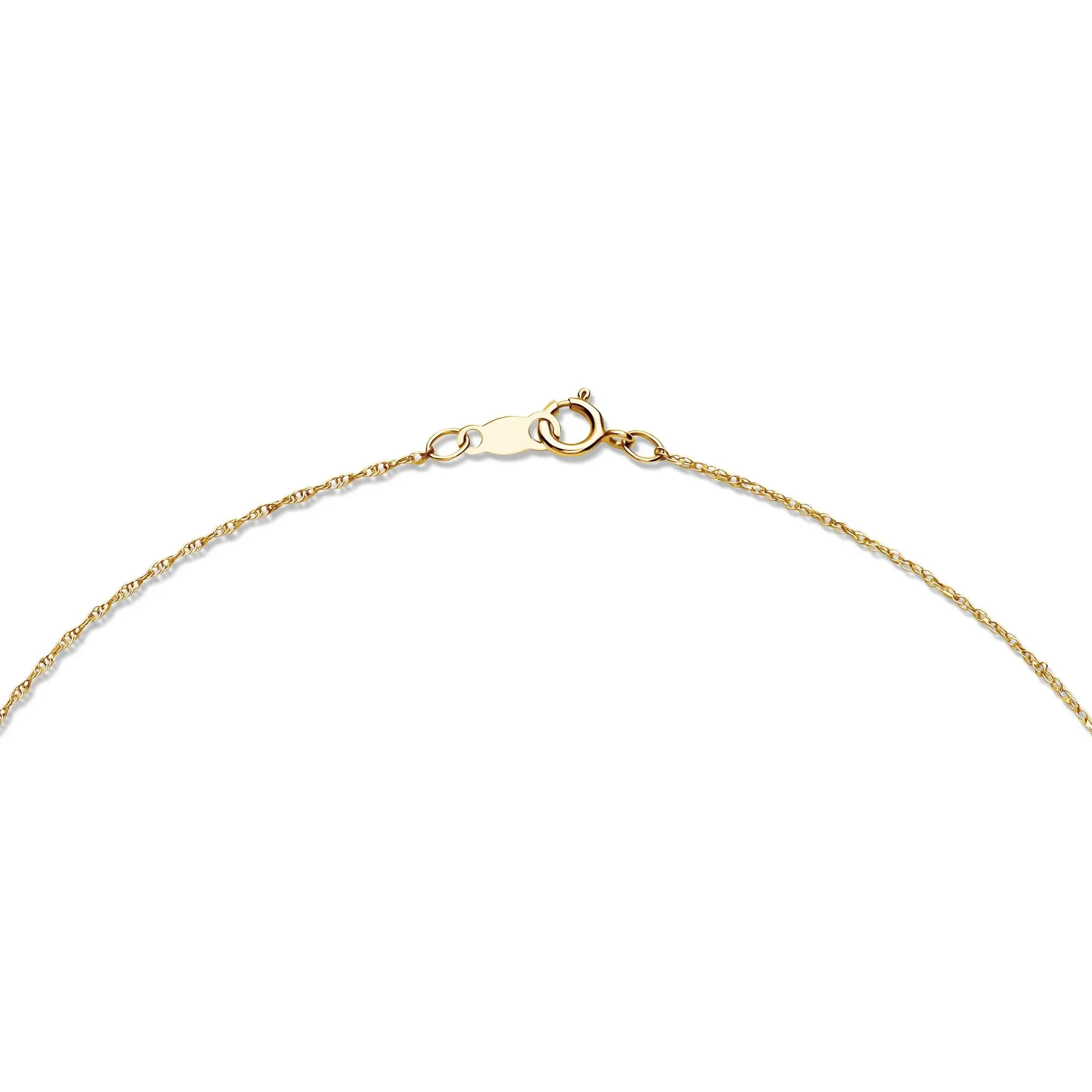 Lab Grown Diamond Solitaire Pendant 14K Yellow Gold (1/2 CT.) Ring Round Brilliant Cut Size 5.20mm - Image 3