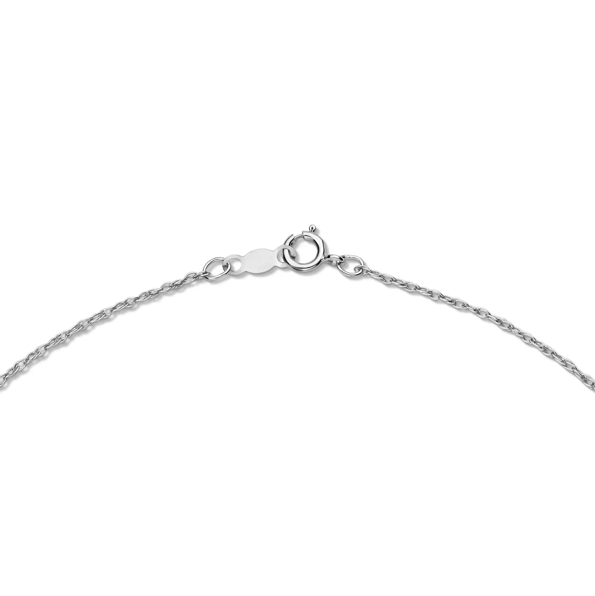 1/2 CT. Tw. Lab Grown Diamond Solitaire Pendant 14K White Gold Ring Round Brilliant Cut Size 5.20mm - Image 3