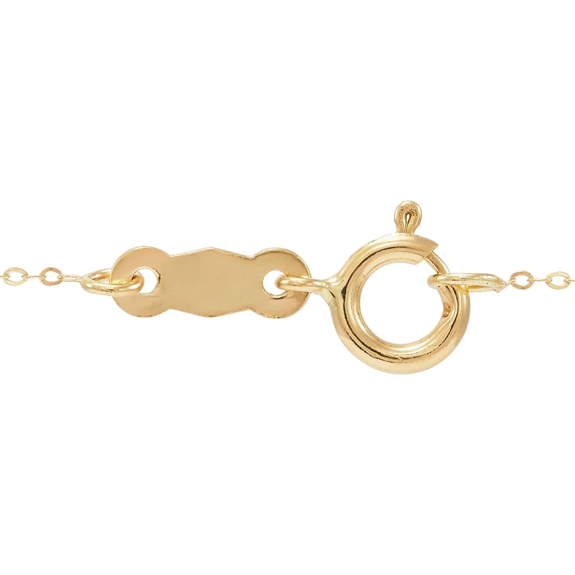 Hammered Fantasy Cable Chain 14K Yellow Gold . Necklace Size 18" - Image 3