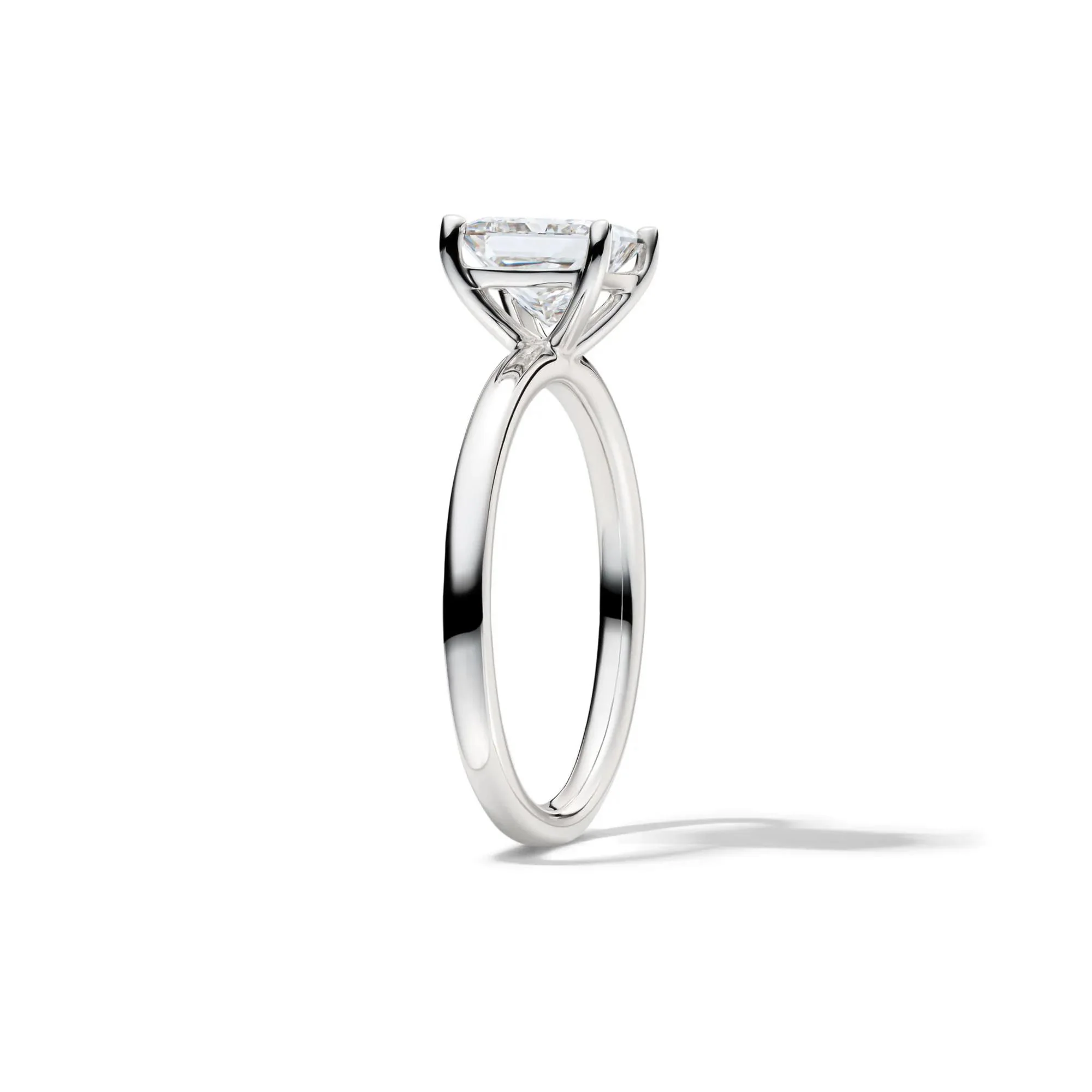 Lab Grown Diamond Princess-Cut Solitaire Engagement Ring 14K White Gold (1/2 CT.) Size 7 2mm - Image 3