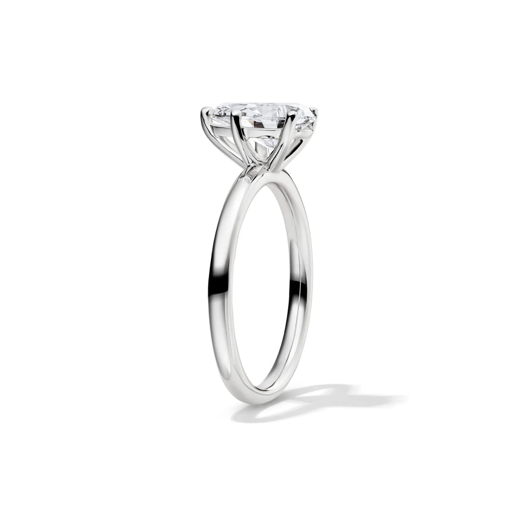 Lab Grown Diamond Pear-Shaped Solitaire Engagement Ring 14K White Gold (1/2 CT.) Size 7 2mm - Image 3