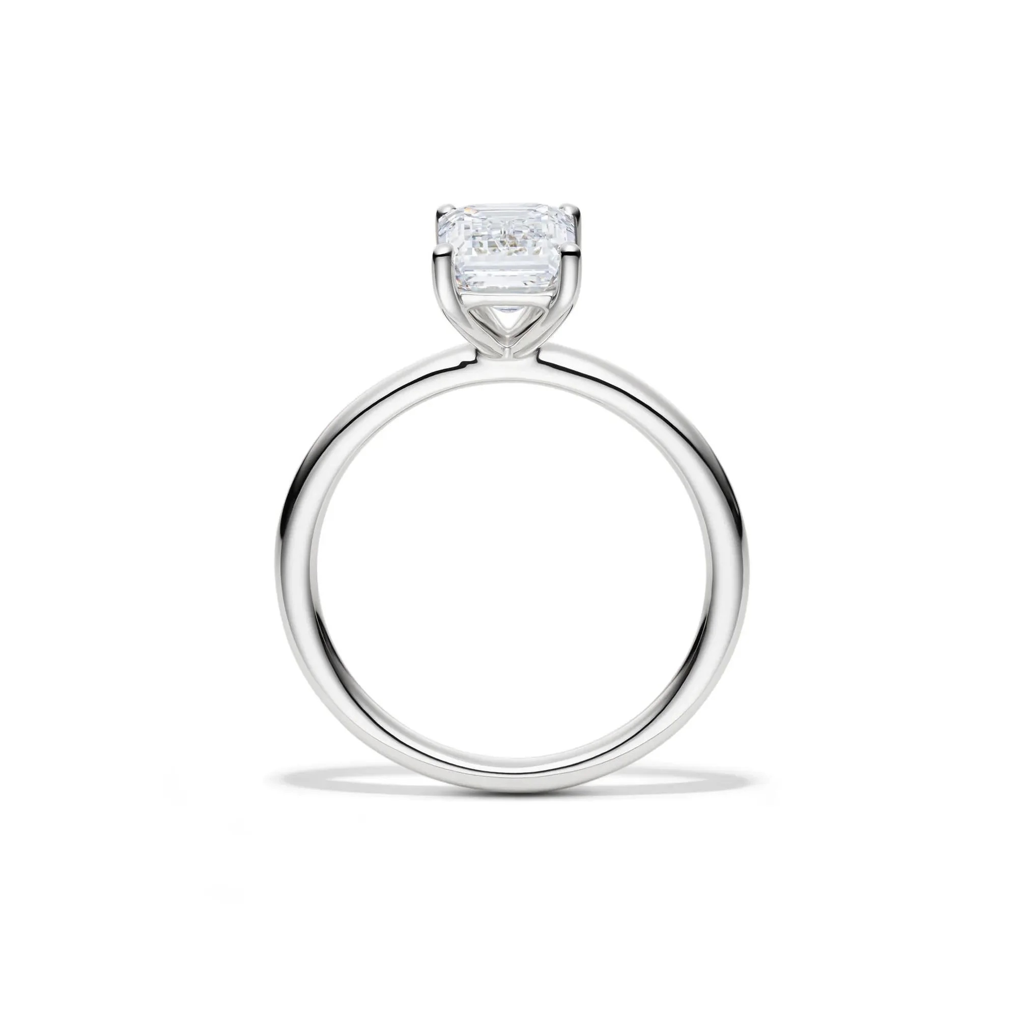 Lab Grown Diamond Emerald-Cut Solitaire 14K White Gold (2 CT.) Ring Size 7 2mm - Image 2