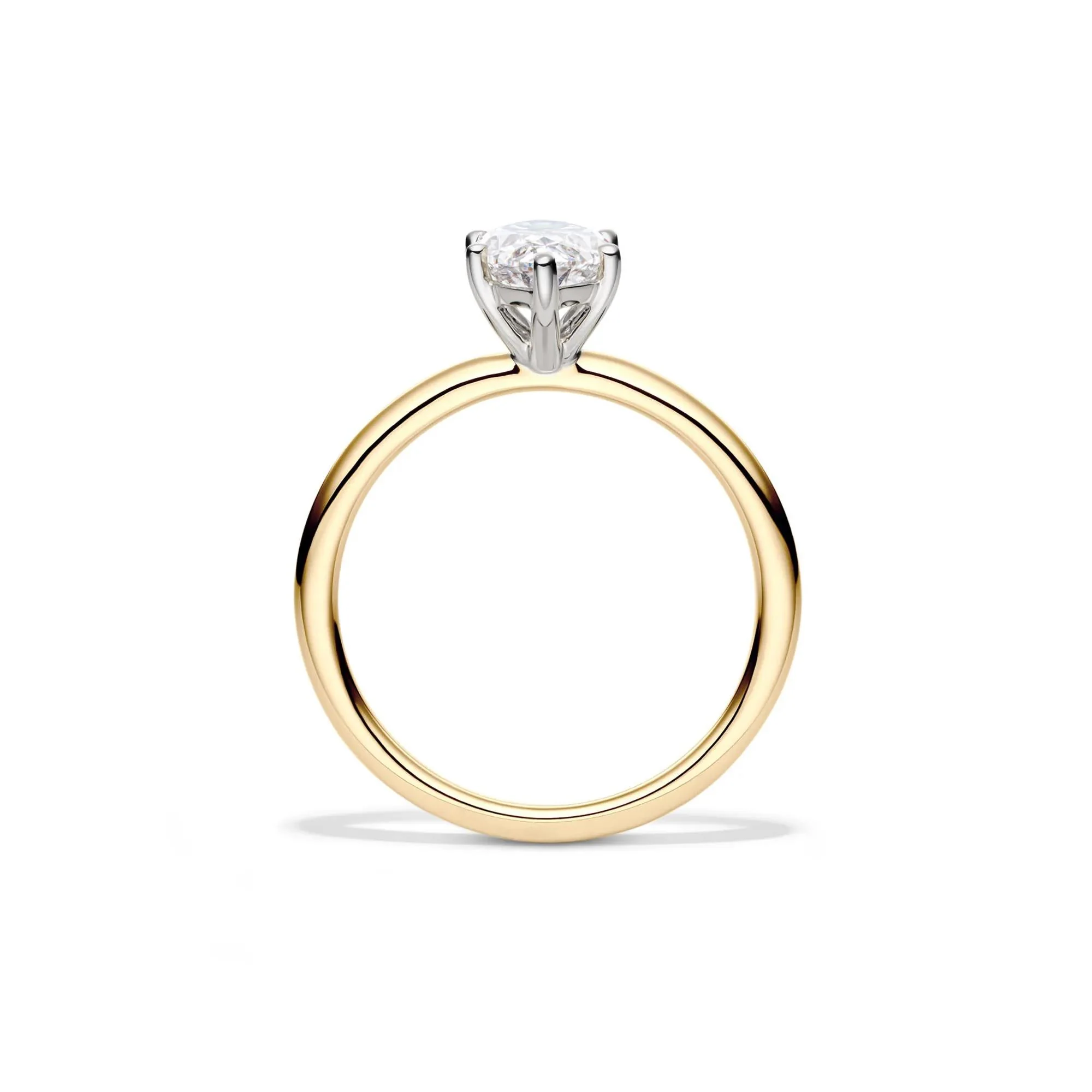 Lab Grown Diamond Solitaire Marquise Engagement Ring 14K Yellow Gold (1/2 CT.) Size 11.5 2mm - Image 2