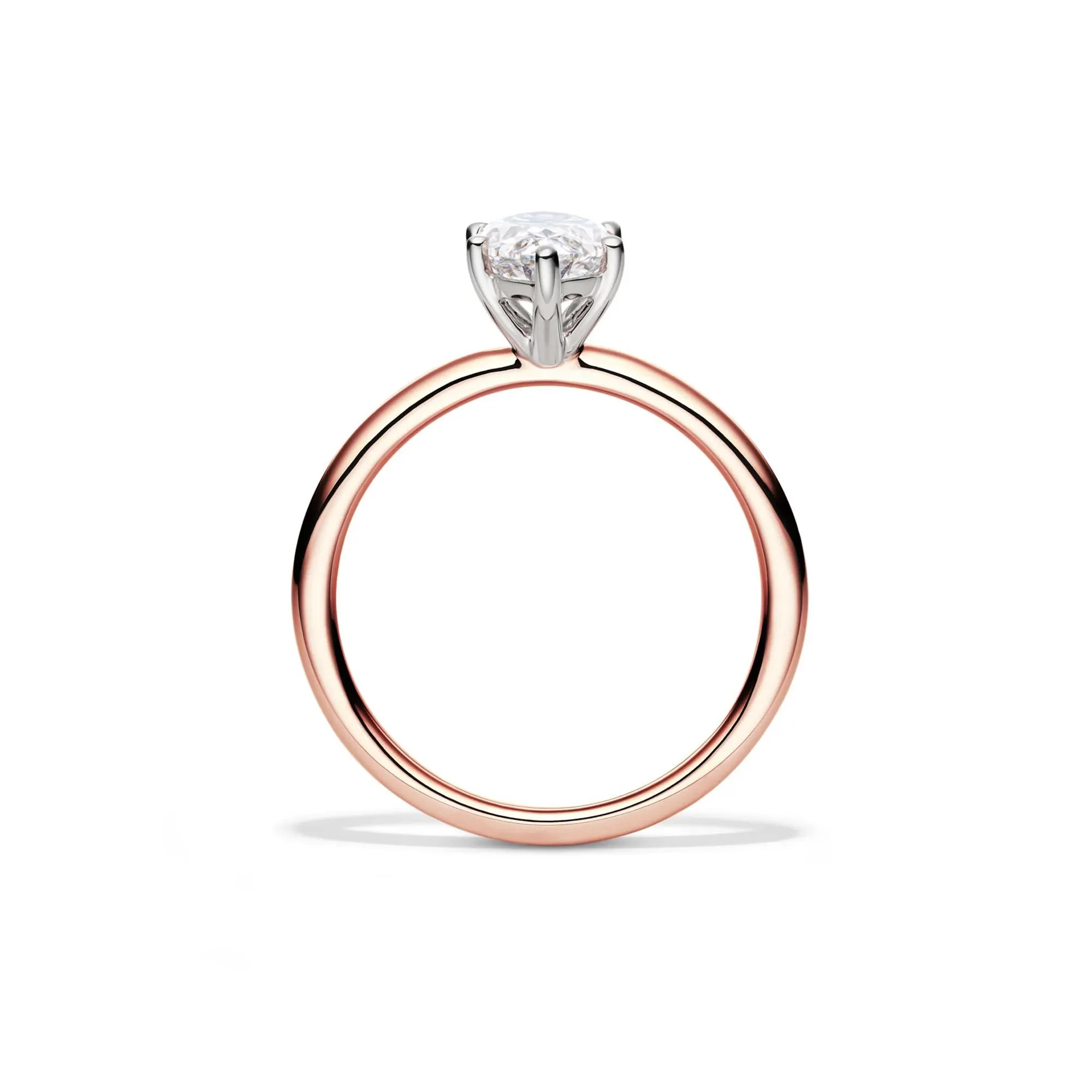 Lab Grown Diamond Solitaire Marquise Engagement Ring 14K Rose Gold (1/2 CT.) Size 5.5 2mm - Image 2