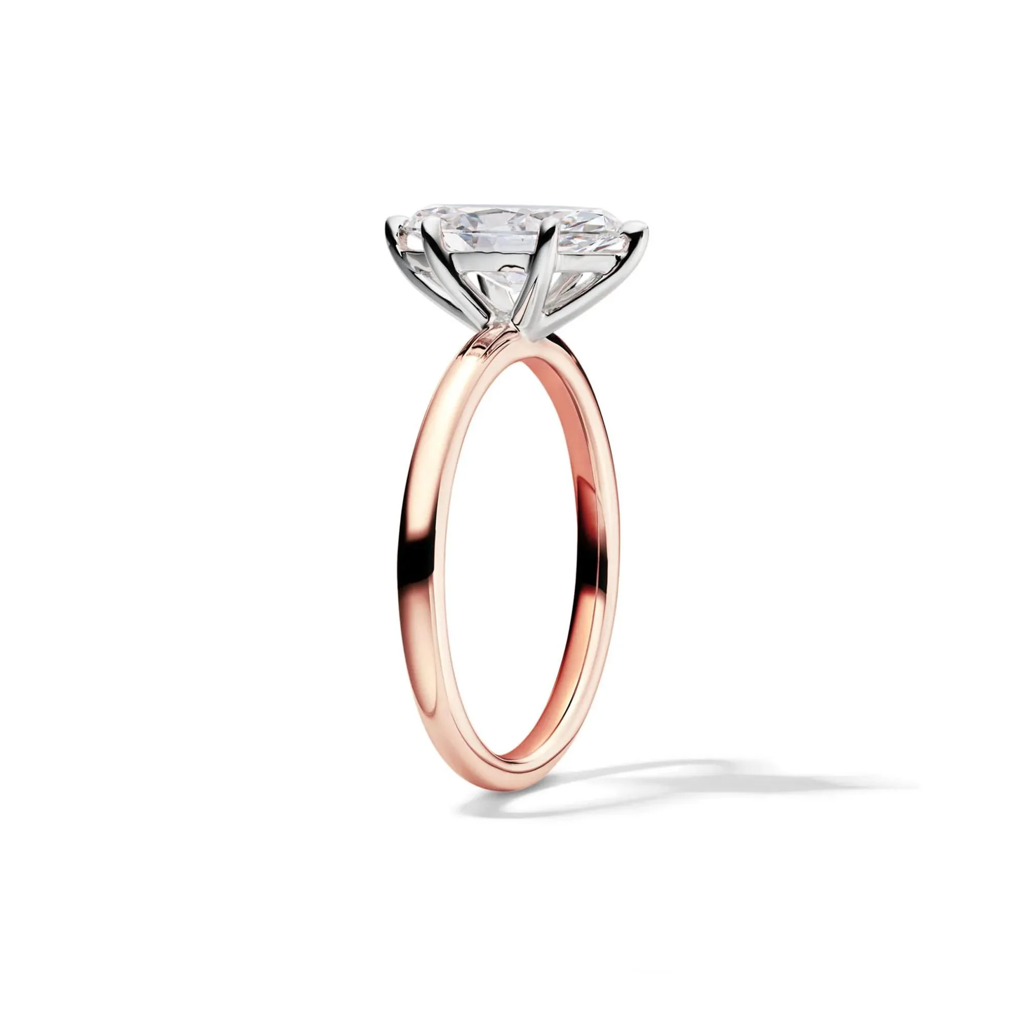 Lab Grown Diamond Solitaire Marquise Engagement Ring 14K Rose Gold (1/2 CT.) Size 7 2mm - Image 3