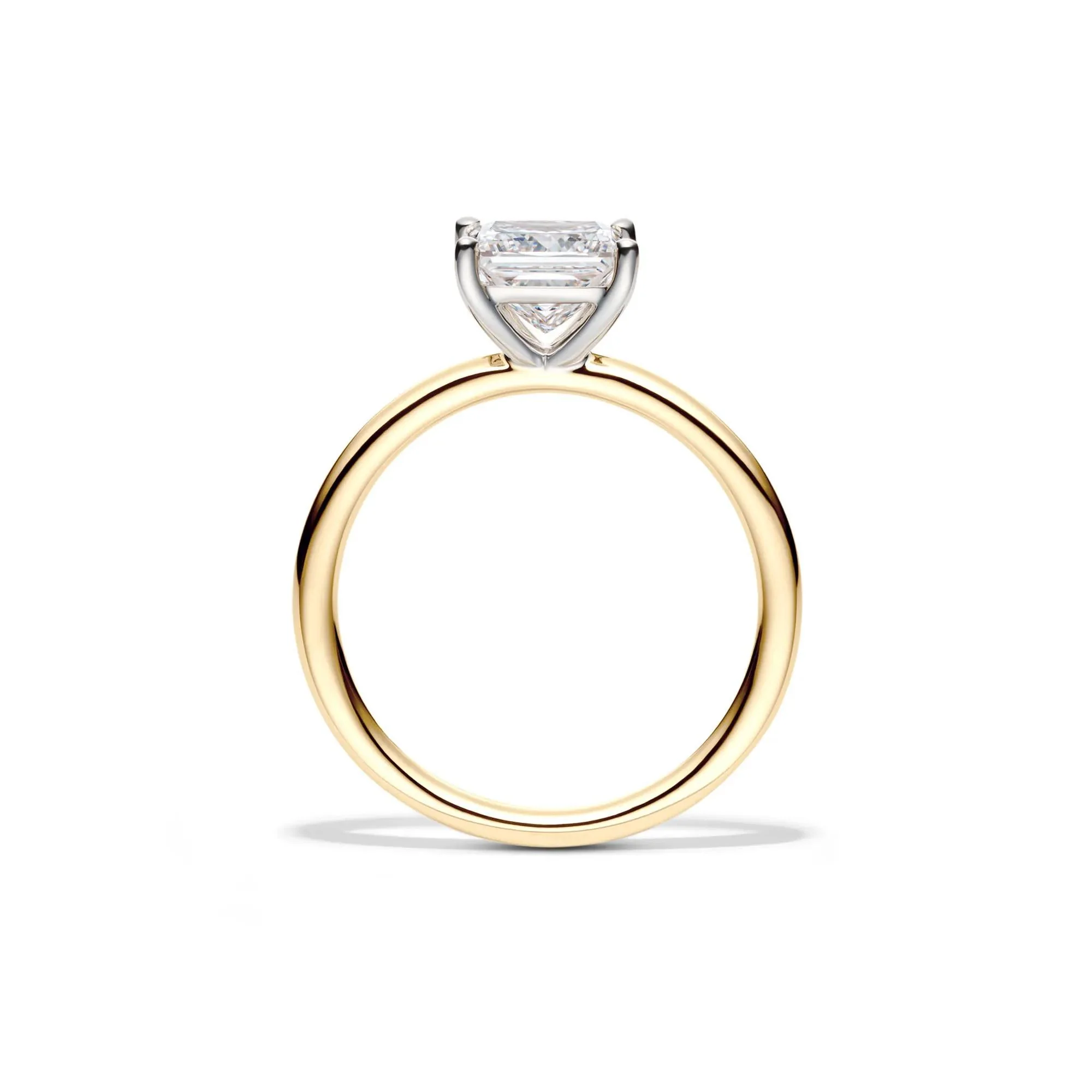 Lab Grown Diamond Princess-Cut Solitaire Engagement Ring 14K Yellow Gold (1/2 CT.) Size 10 2mm - Image 2