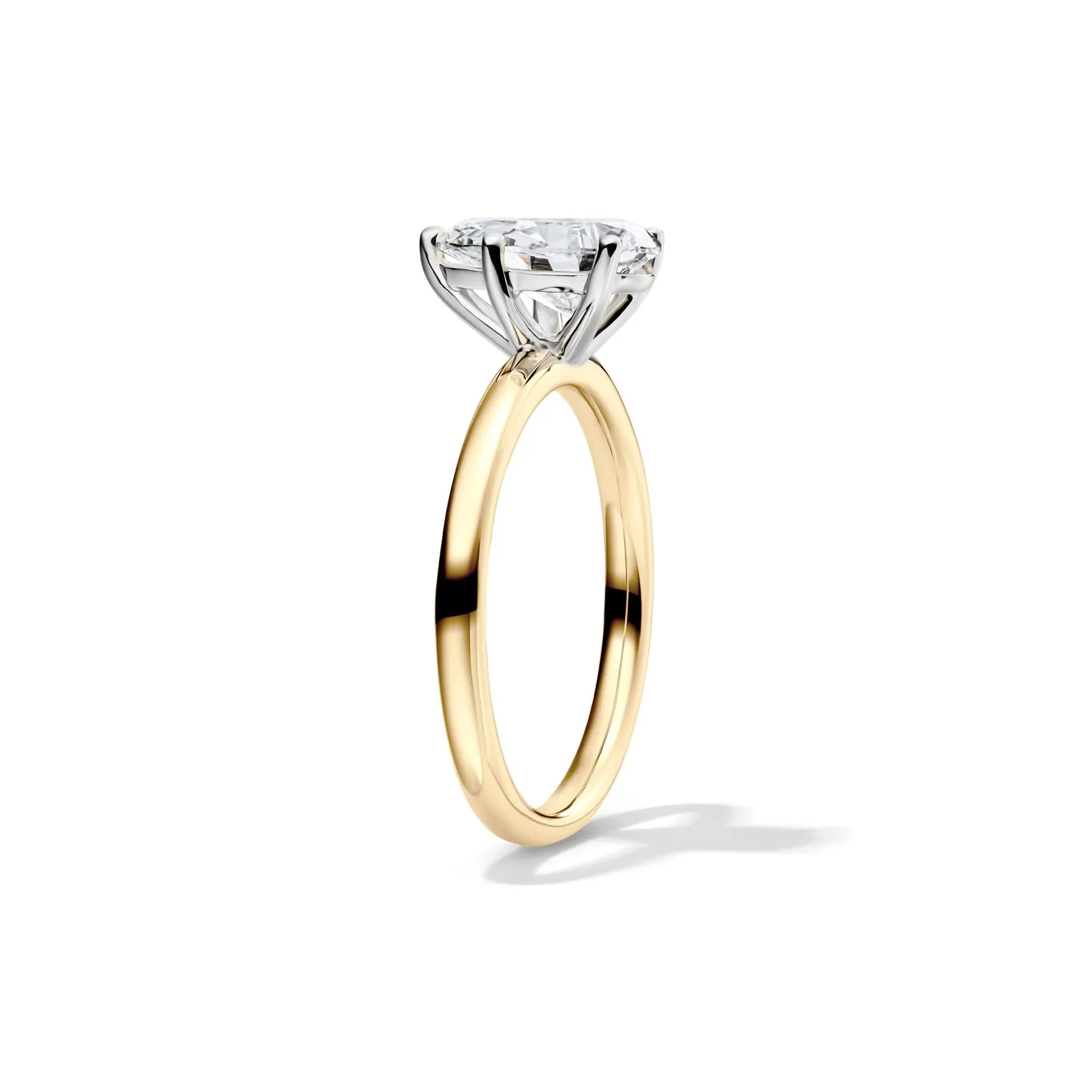 Lab Grown Diamond Pear-Shaped Solitaire Engagement Ring 14K Yellow Gold (1/2 CT.) Size 8 2mm - Image 3