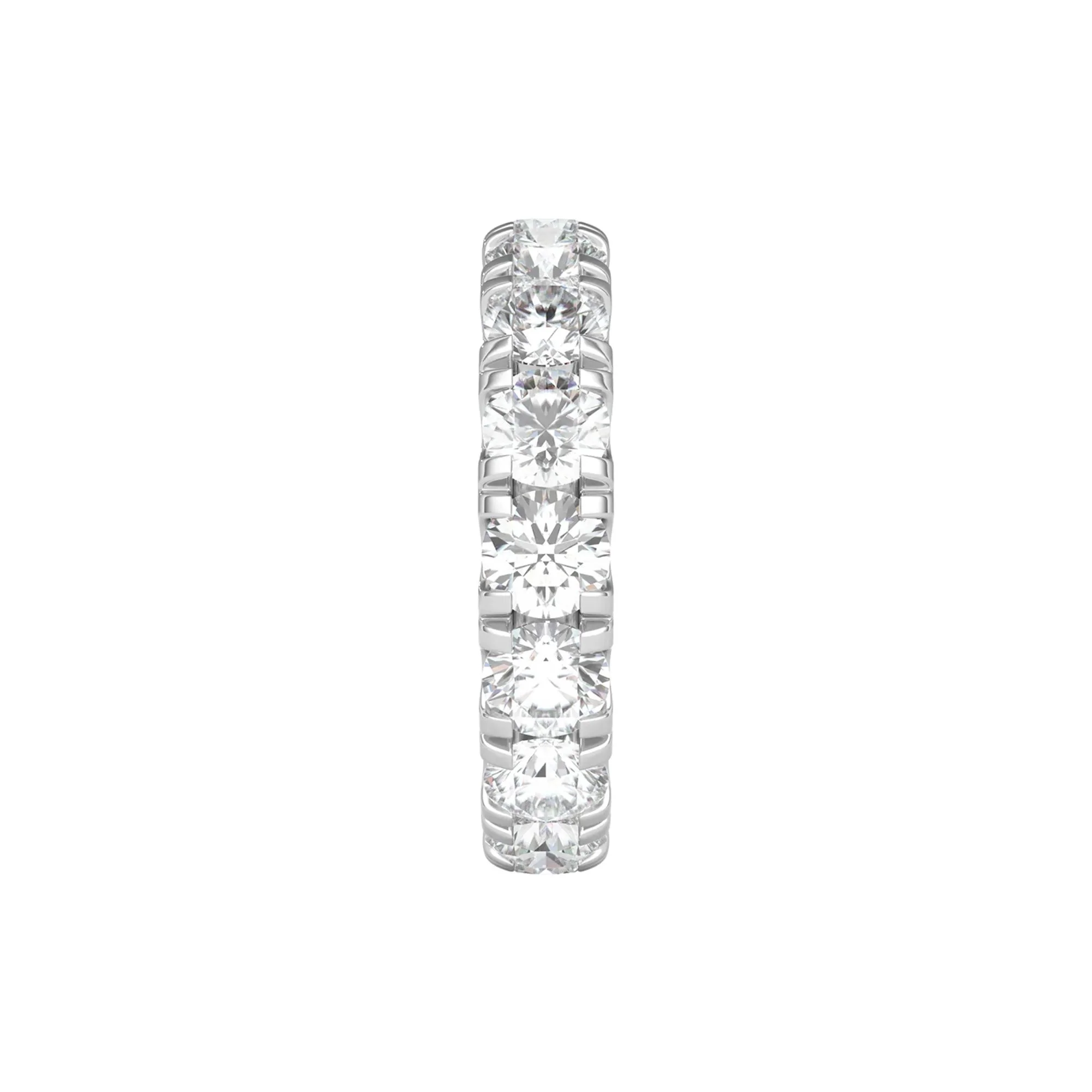5 CT. Tw. Lab Grown Diamond Wedding Band Ring with Eternity Setting 14K White Gold Size 5.5 2mm - Image 3