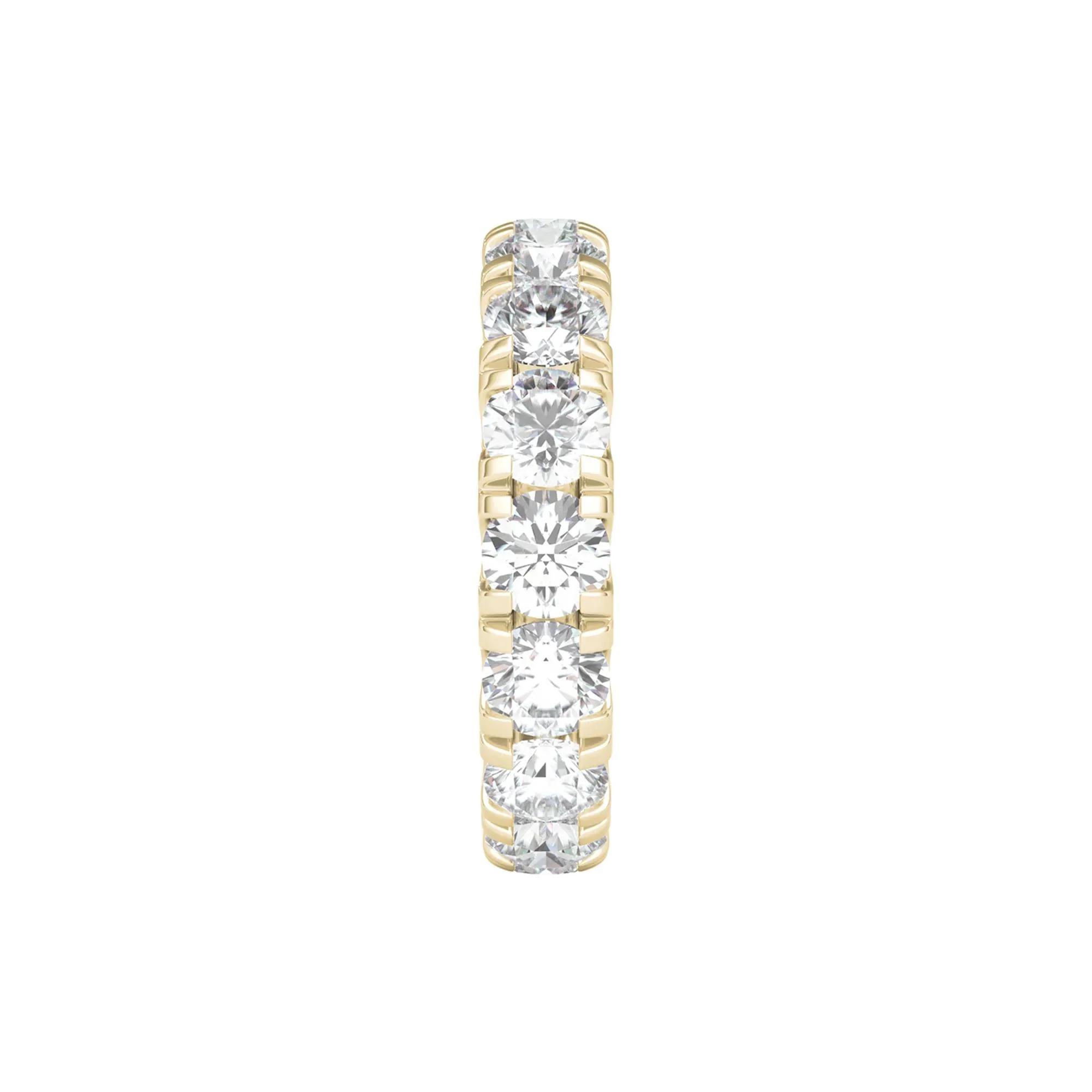 5 CT. Tw. Lab Grown Diamond Comfort Fit Eternity Band Ring 14K Yellow Gold Round Brilliant Cut Size 5 2mm - Image 3