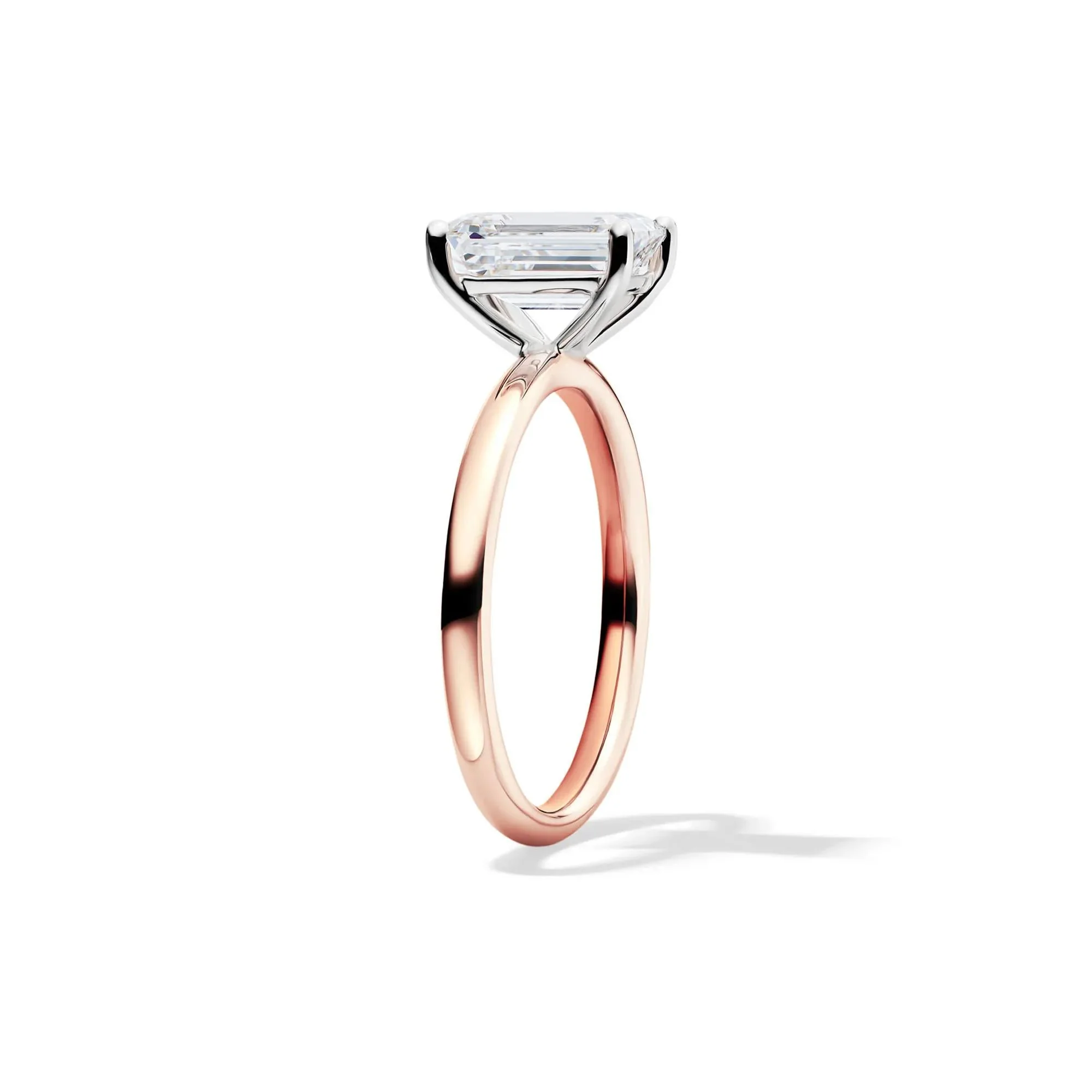 Lab Grown Diamond Emerald-Cut Solitaire Ring 14K Rose Gold (2 CT.) Size 7.5 2mm - Image 3