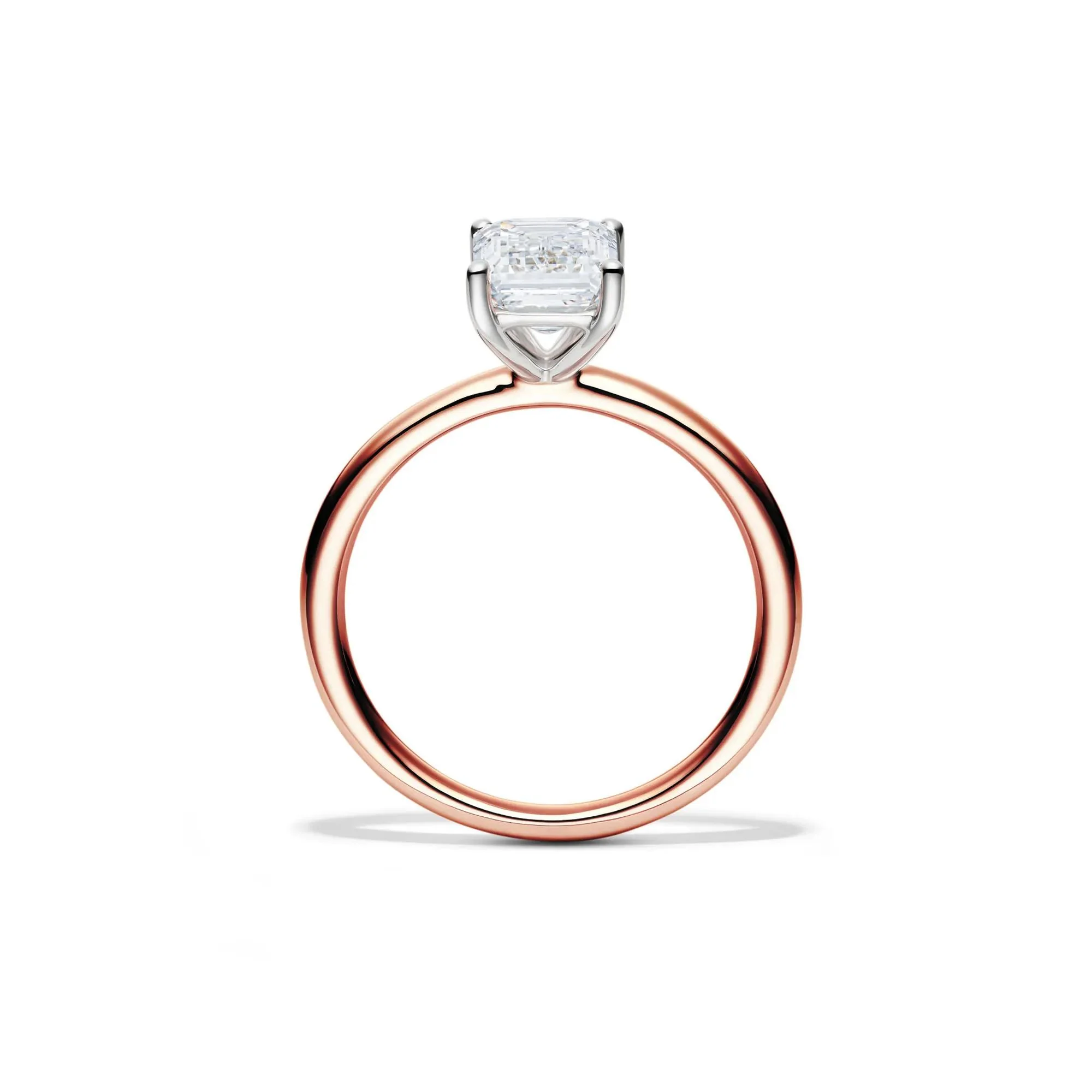 Lab Grown Diamond Emerald-Cut Solitaire Ring 14K Rose Gold (2 CT.) Size 9.5 2mm - Image 2