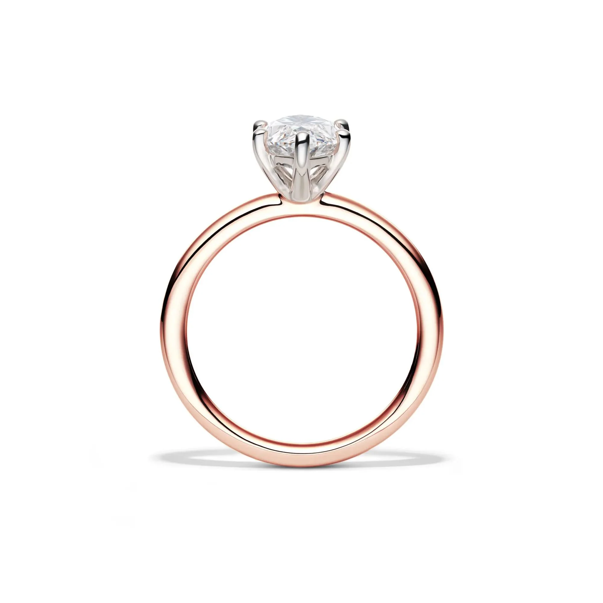 Lab Grown Diamond Solitaire Marquise Engagement Ring 14K Rose Gold (2 CT.) Size 5 2mm - Image 2