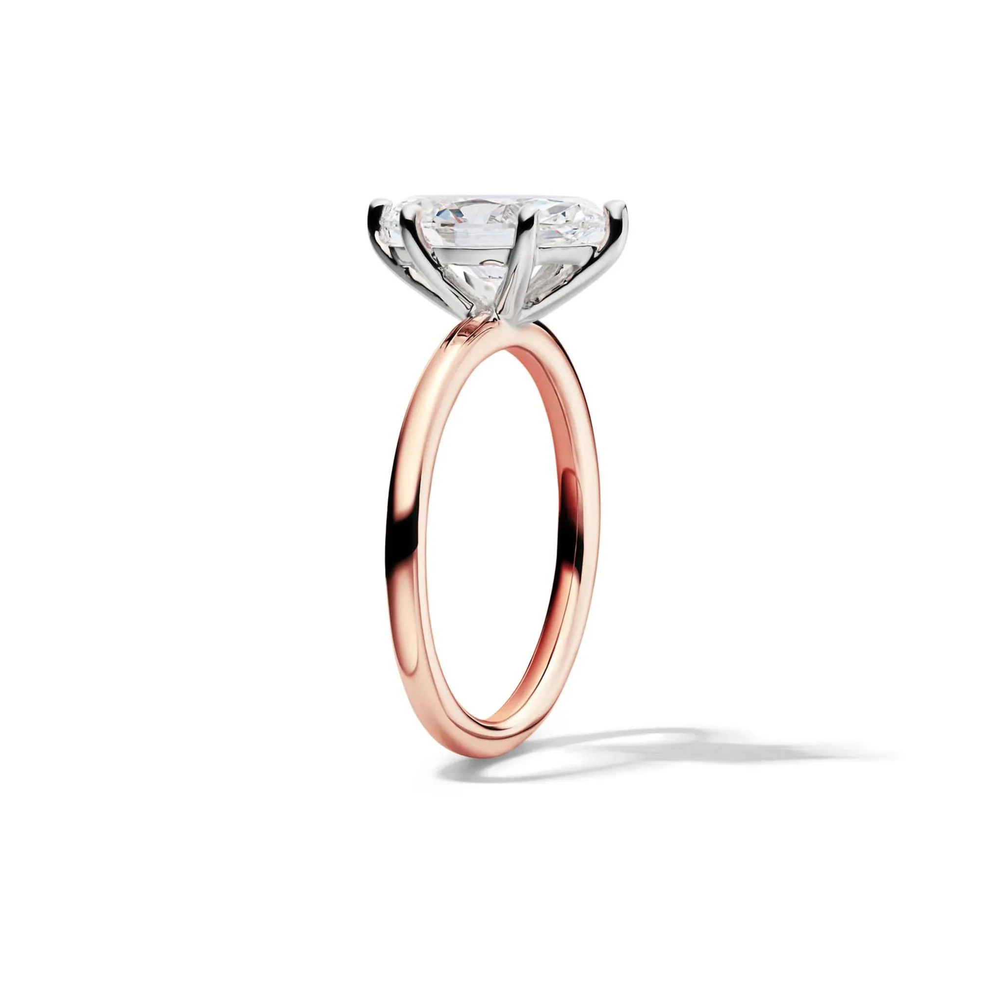 Lab Grown Diamond Solitaire Marquise Engagement Ring 14K Rose Gold (2 CT.) Size 6 2mm - Image 3